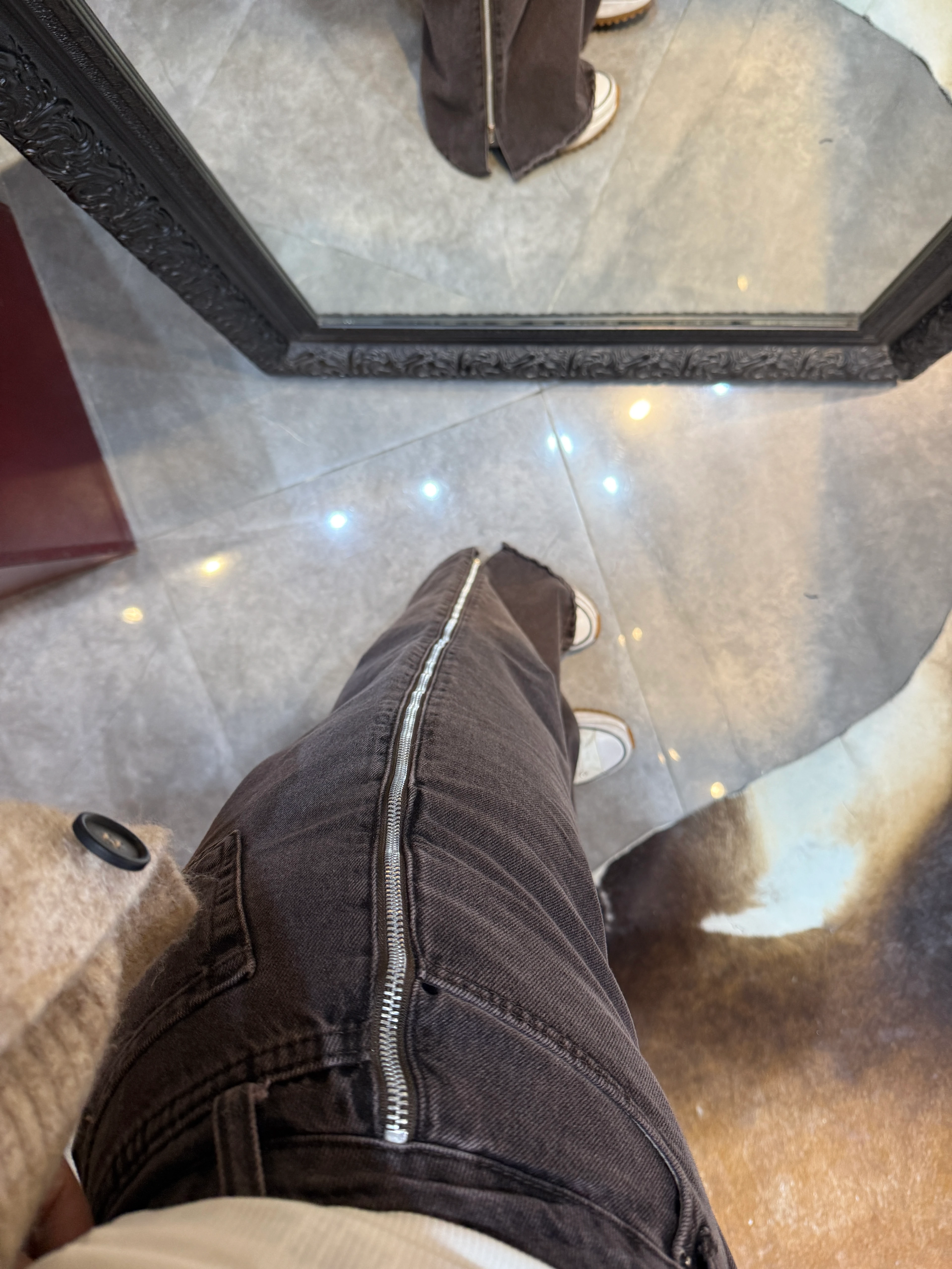 Koyu Kahve Wide Leg Jean