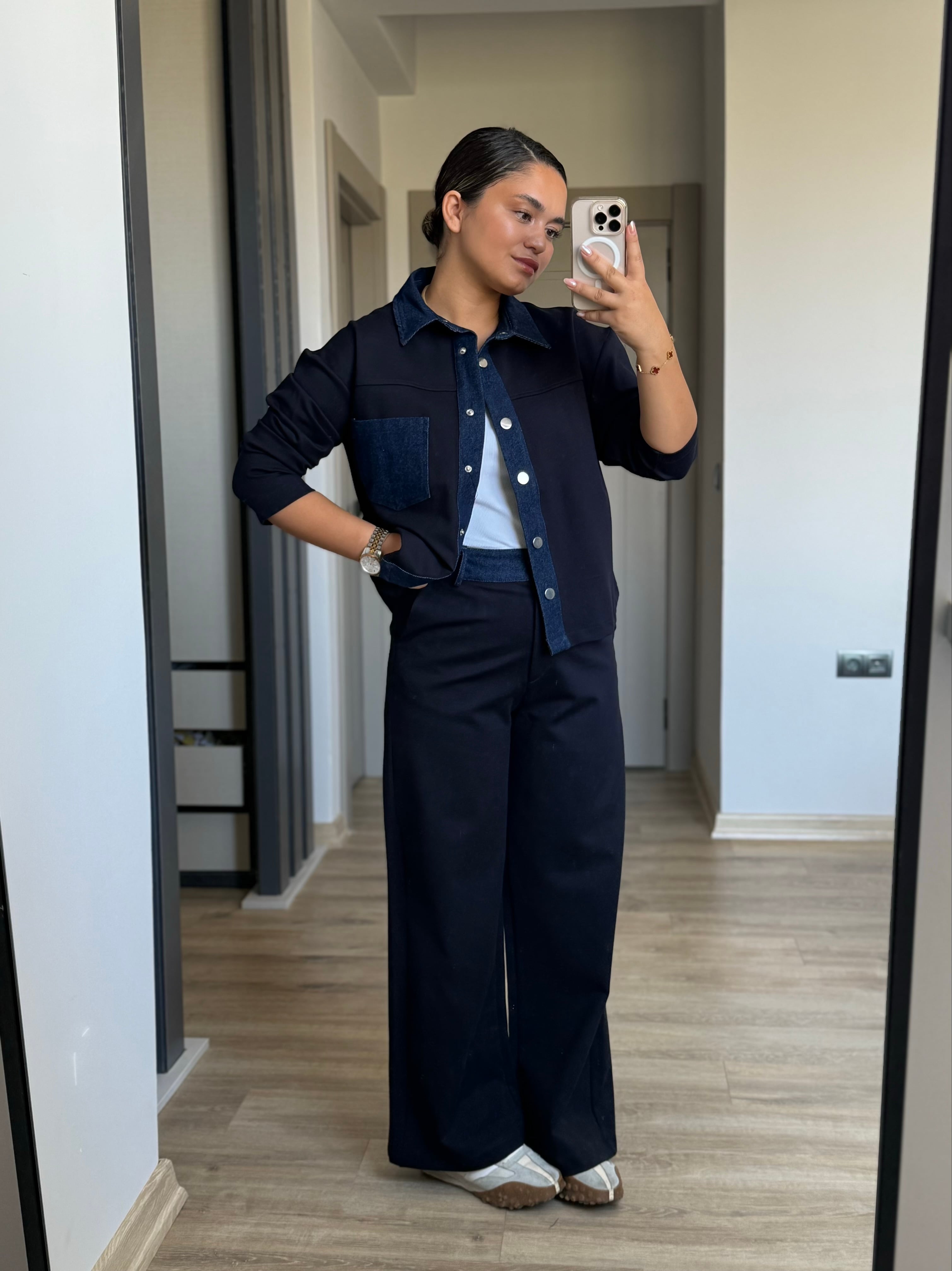 Twst Model Denim Detaylı Takım 
