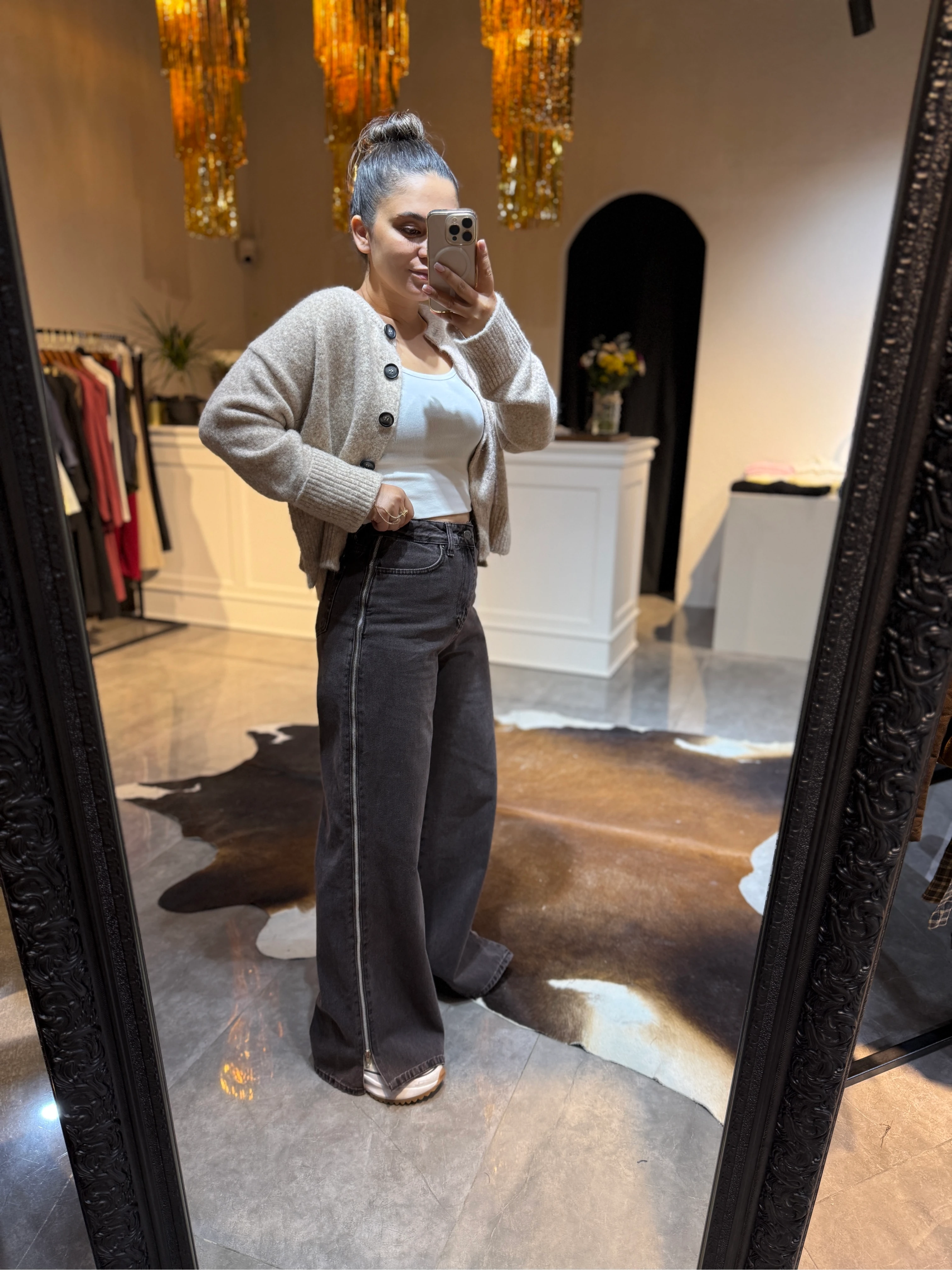 Koyu Kahve Wide Leg Jean