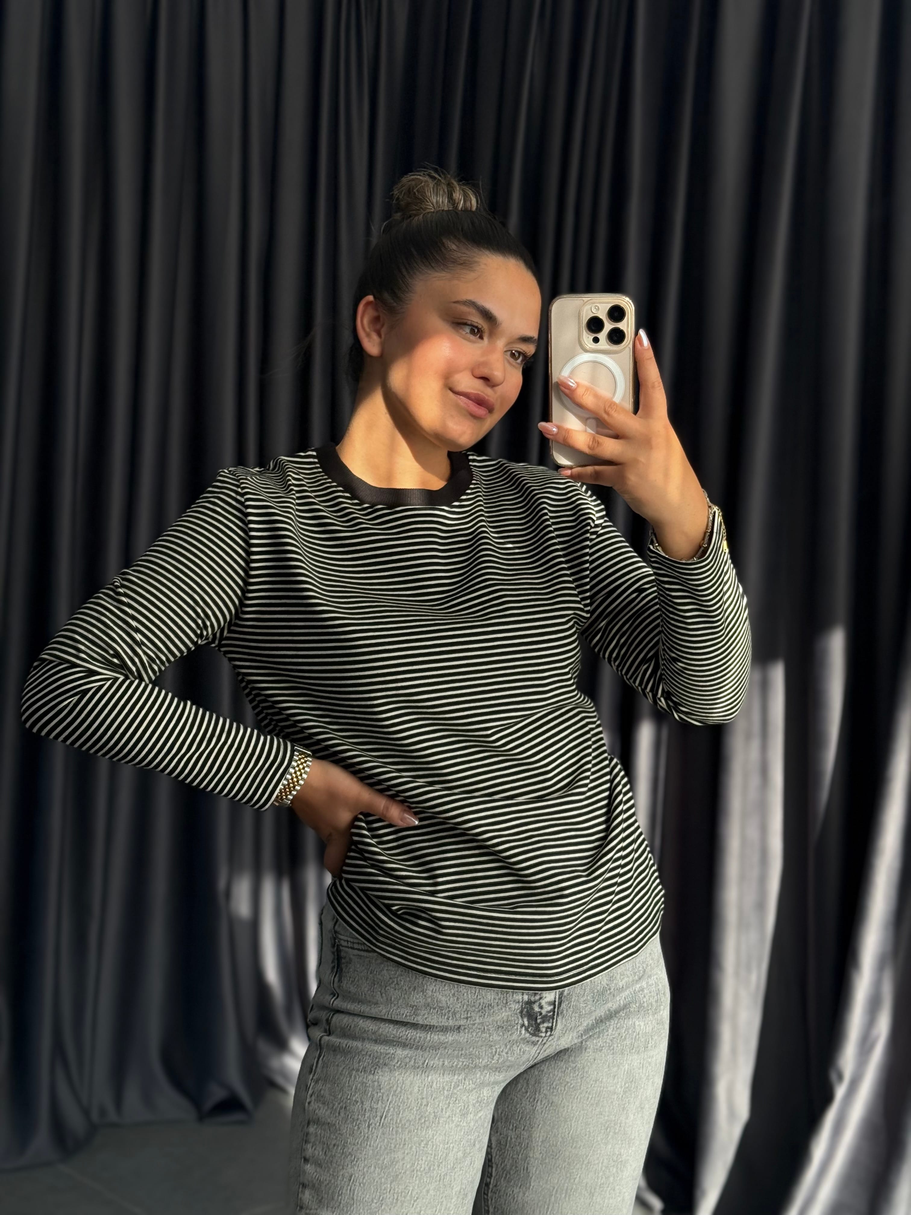 Çizgili Bluz 