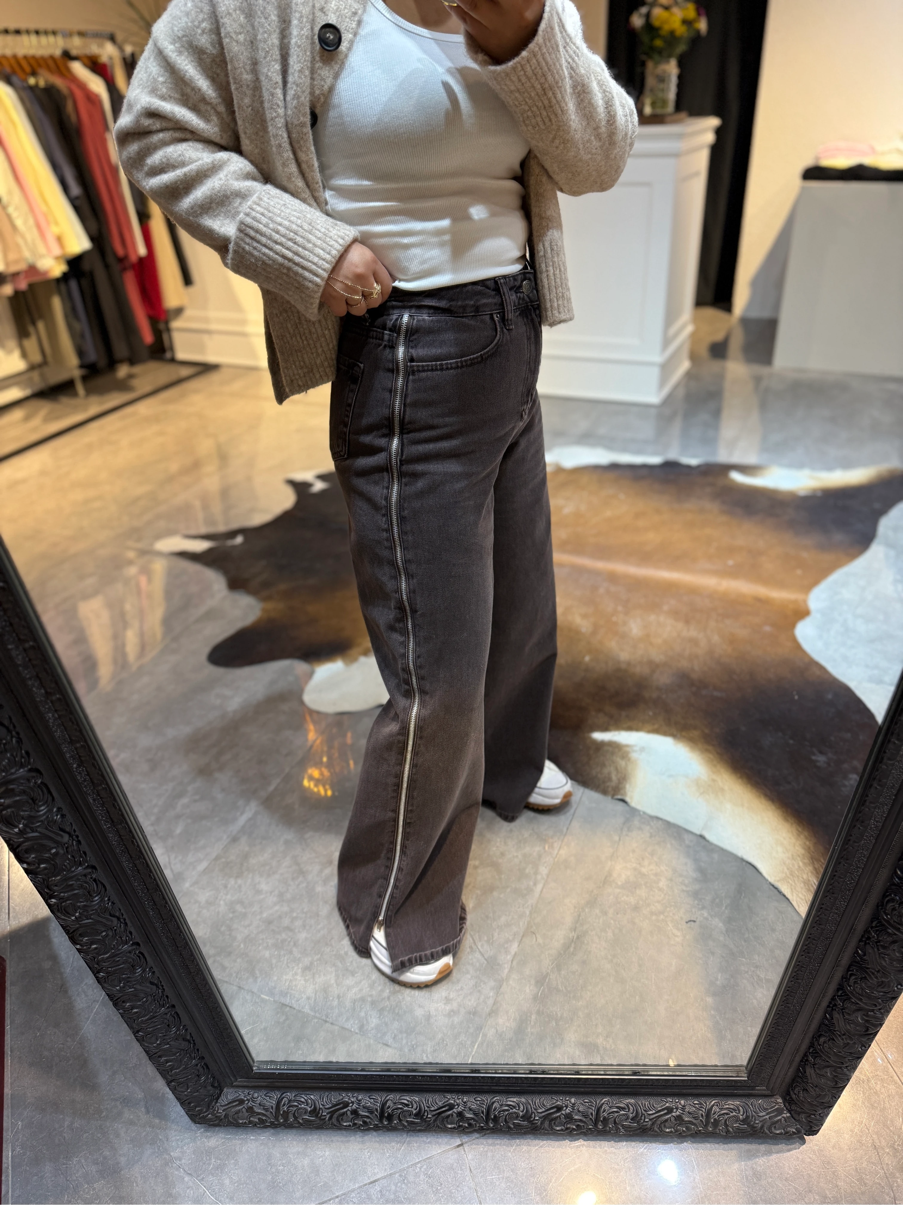 Koyu Kahve Wide Leg Jean