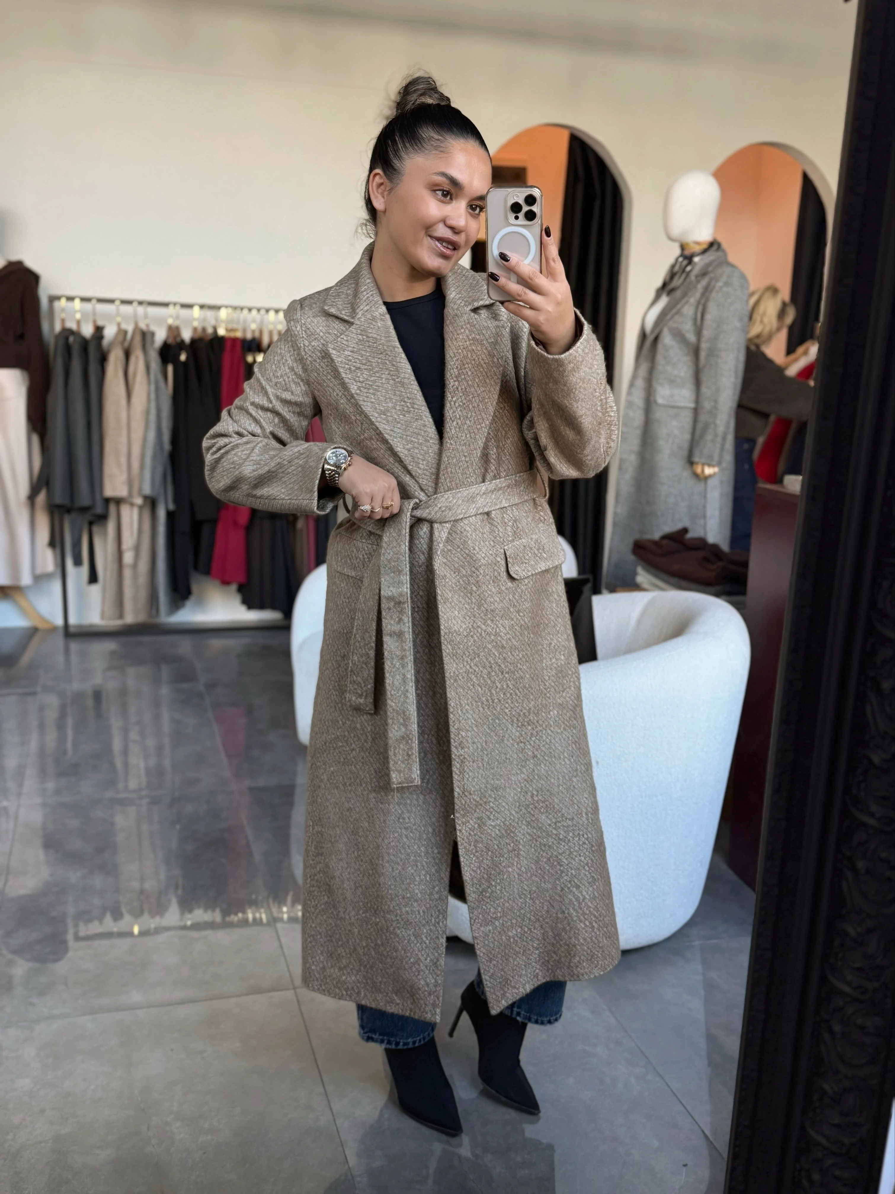 Kırçıllı Kaşe - Bej Melanj