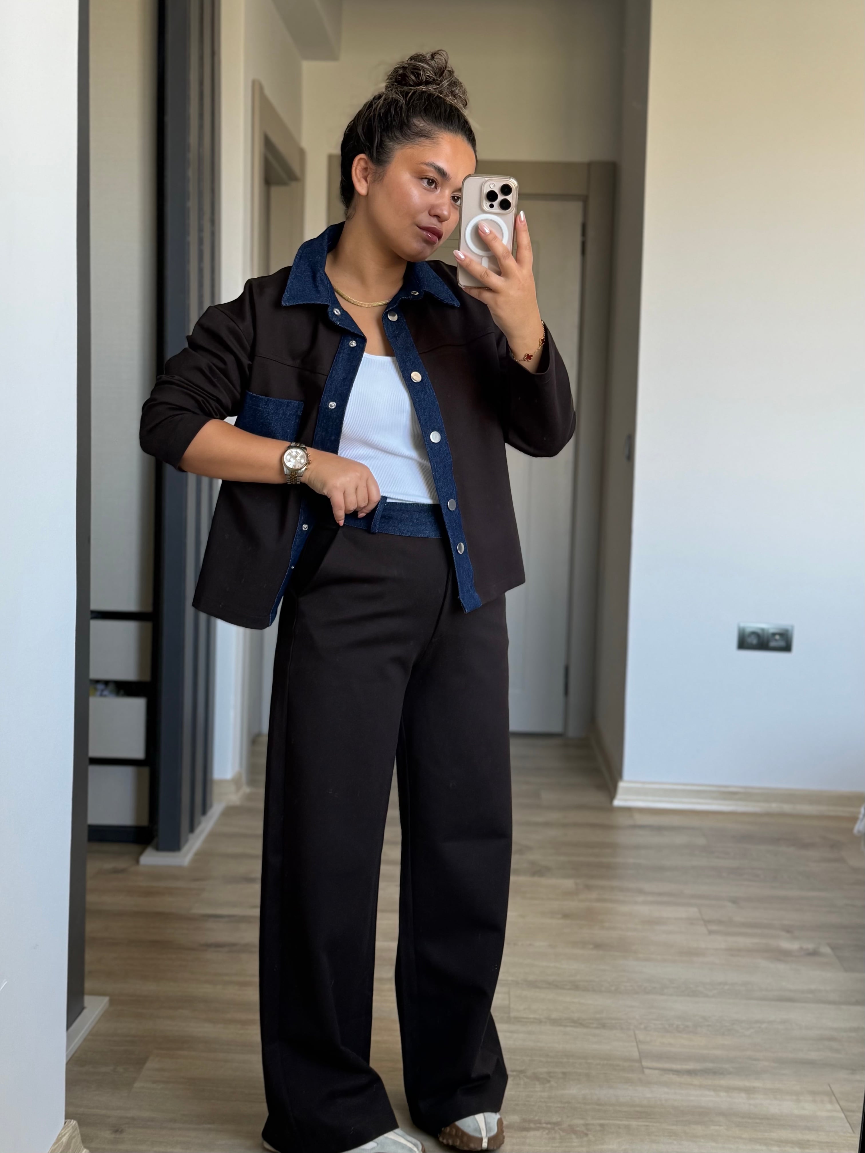 Twst Model Denim Detaylı Takım 