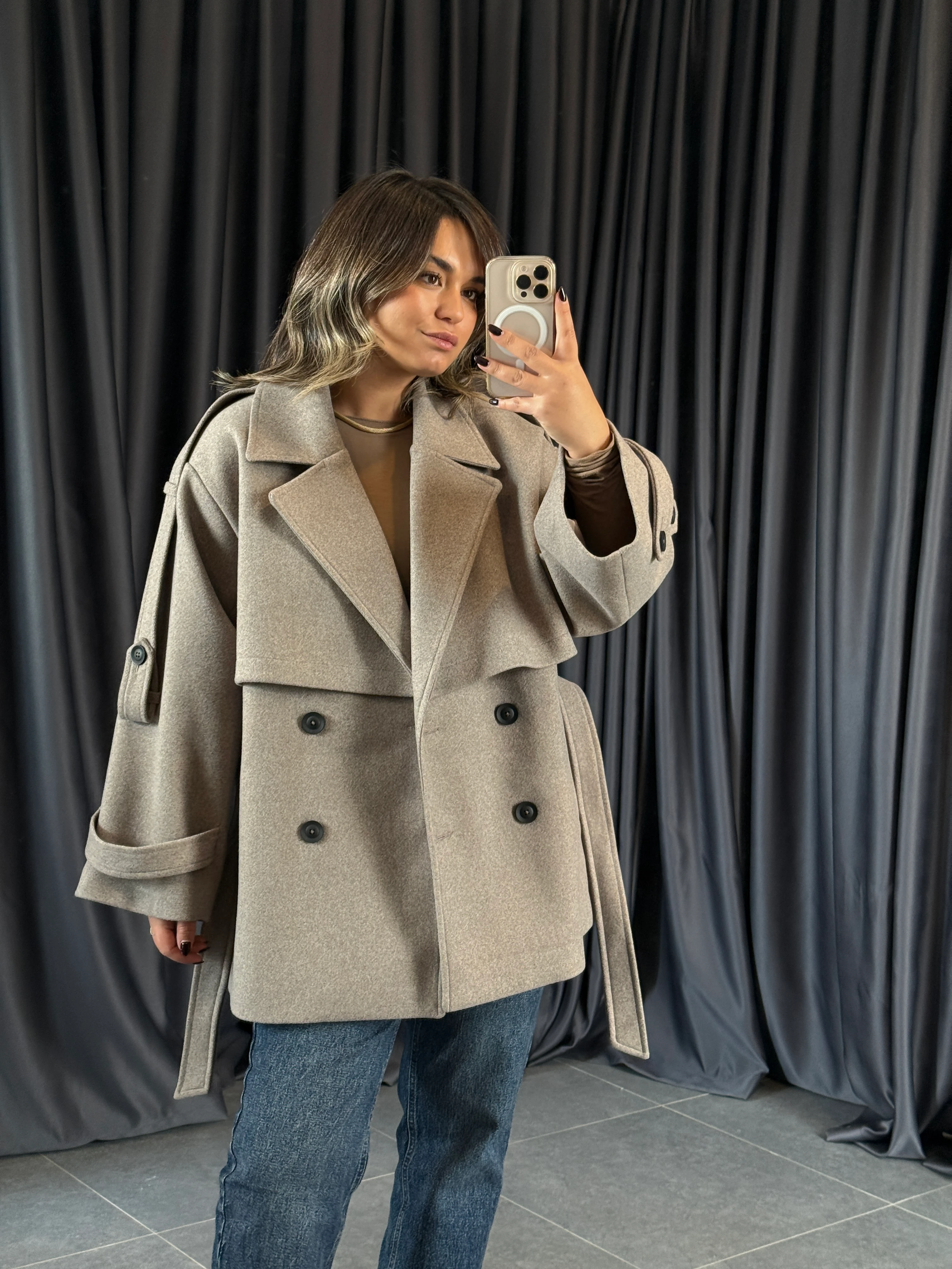 Kuşaklı Premium Kaşe - Bej Melanj