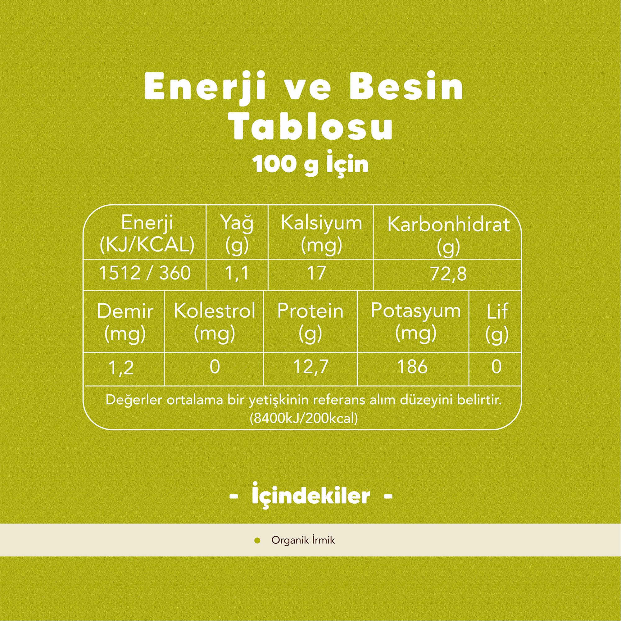 4'lü Organik İrmik 500gr