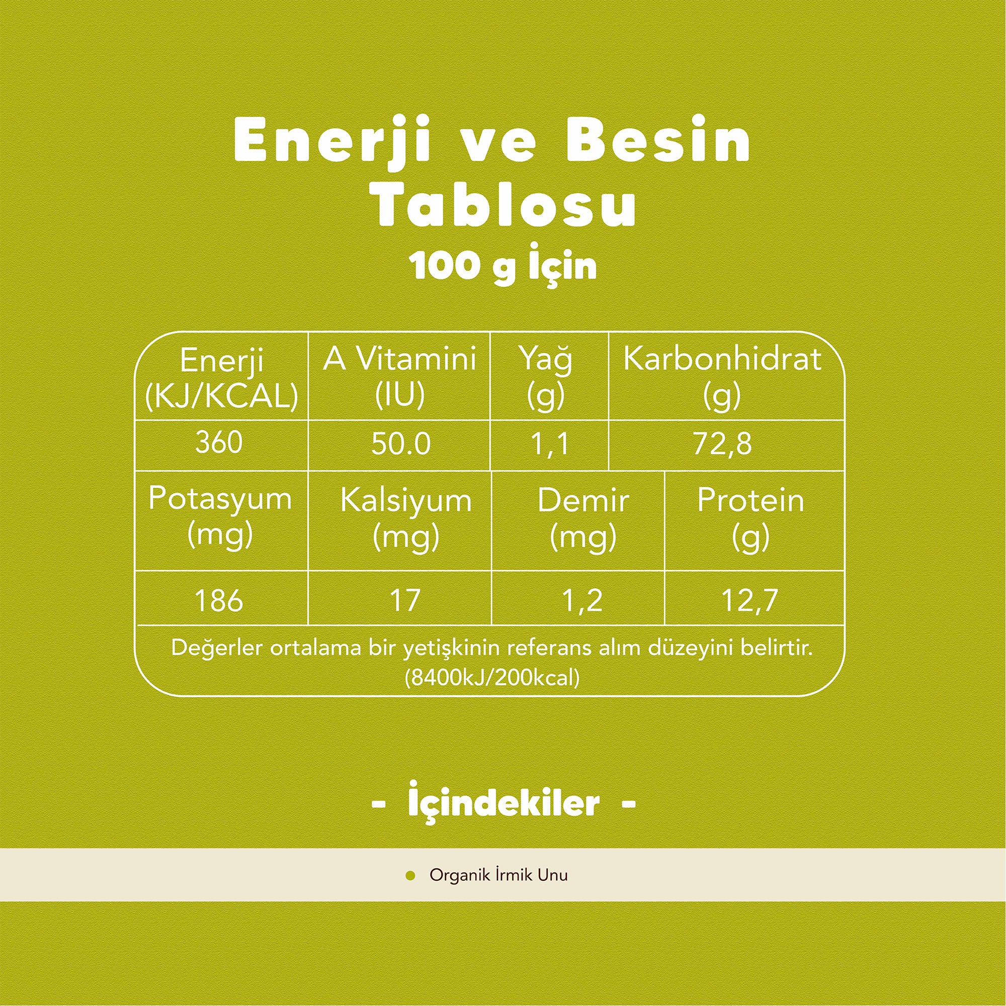 Bebek İrmiği 500 gr ( İrmik Unu )