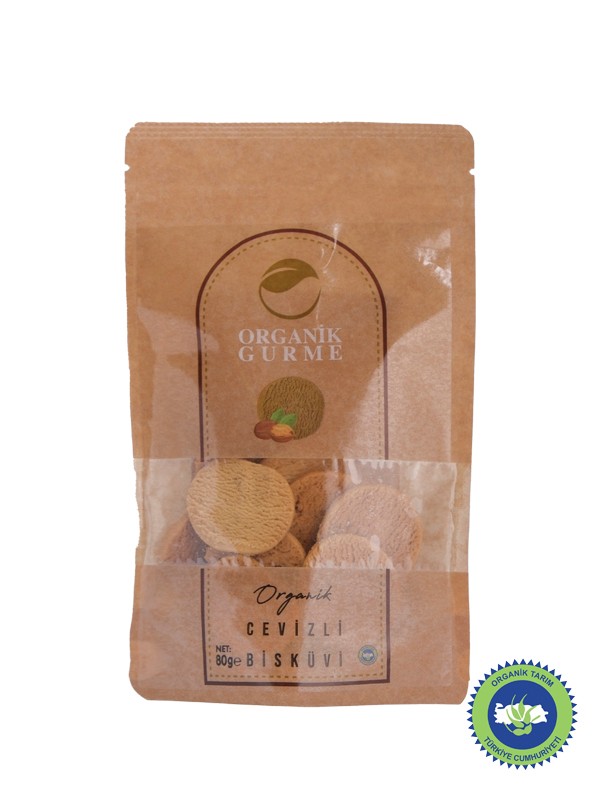 Organik Cevizli Bisküvi 80 gr