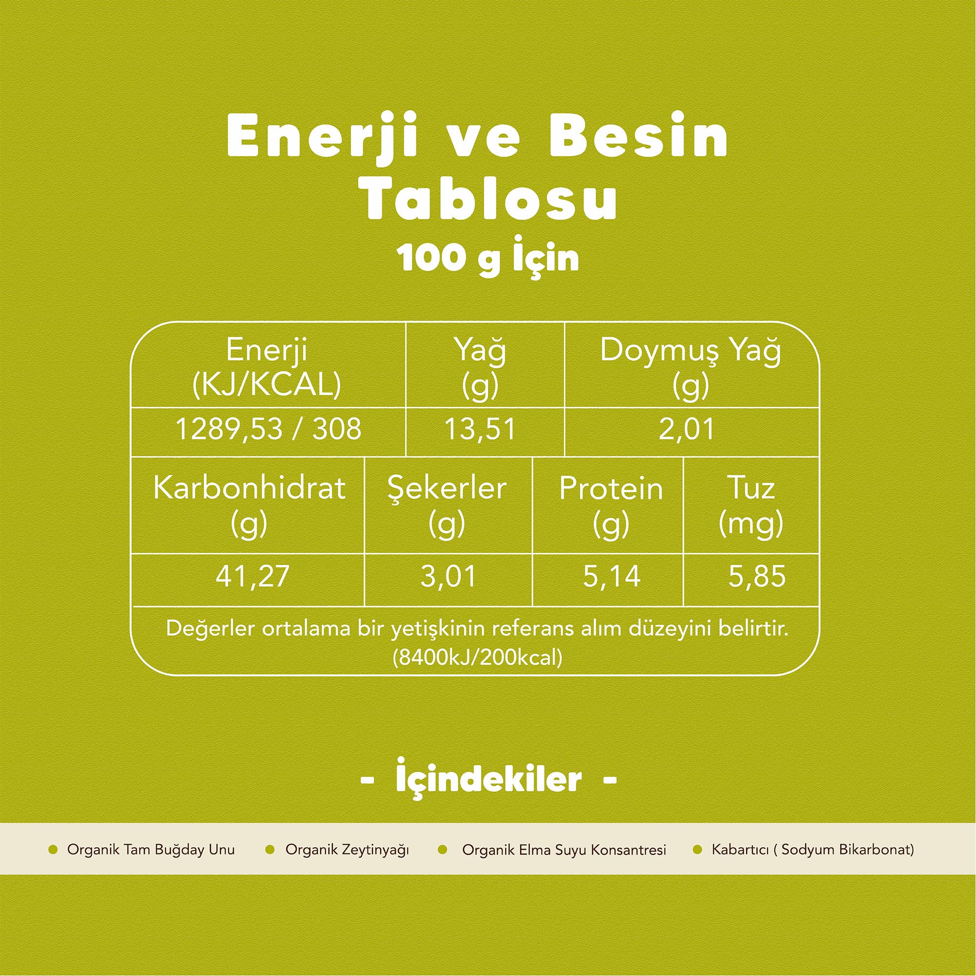 Organik Tam Buğdaylı Bisküvi 80 gr