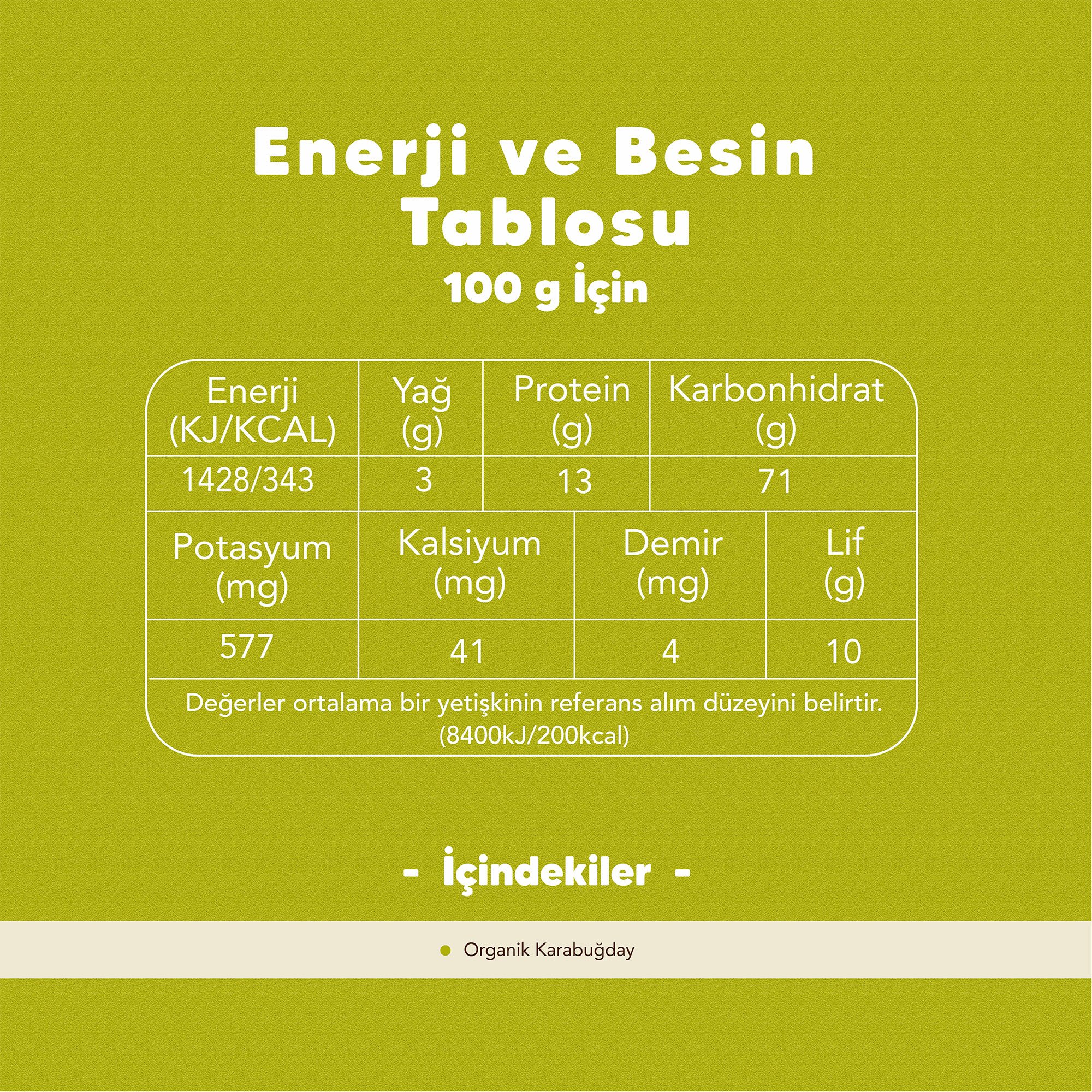 2'li Organik Karabuğday Unu 500 gr