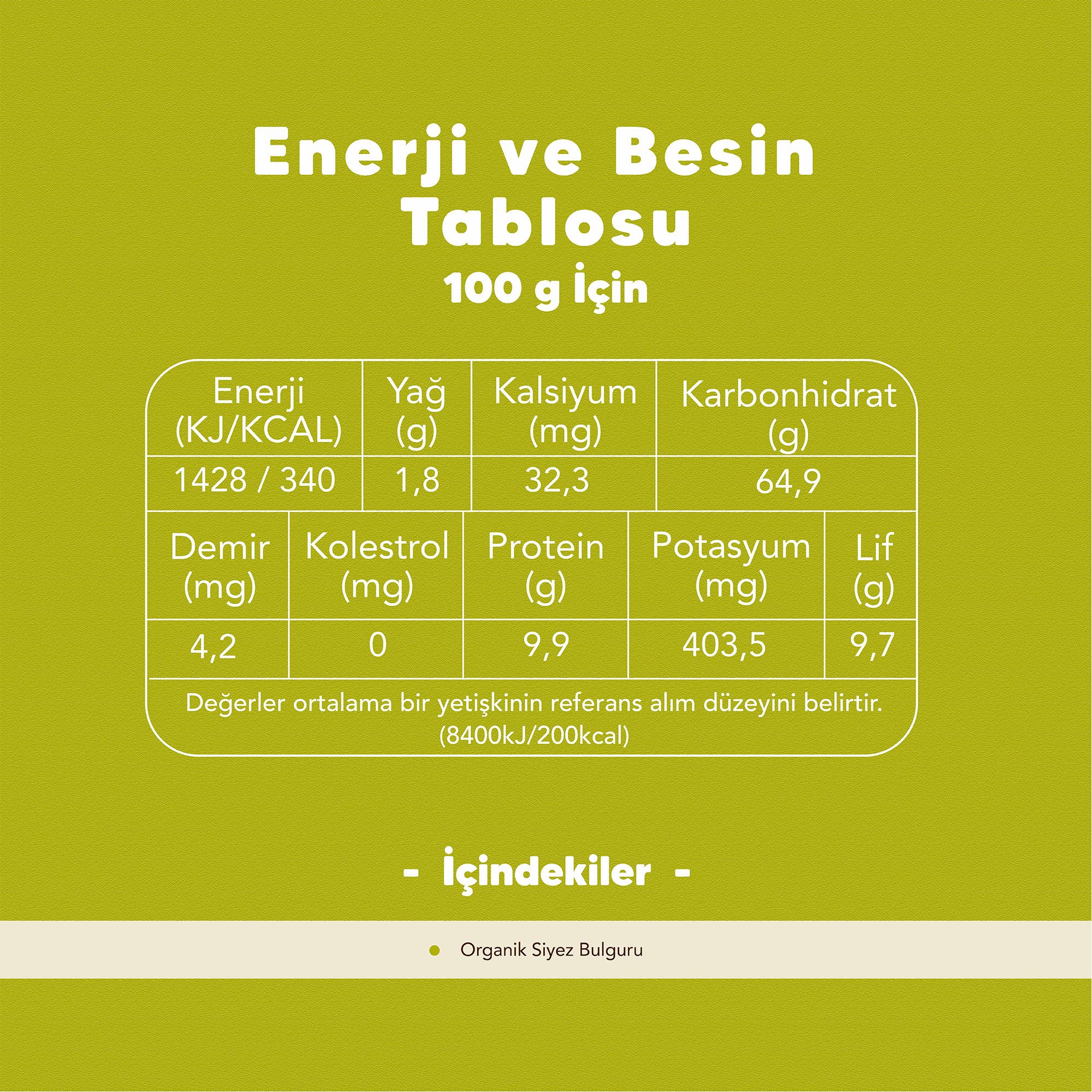 4'lü Organik Siyez Bulguru 500 gr