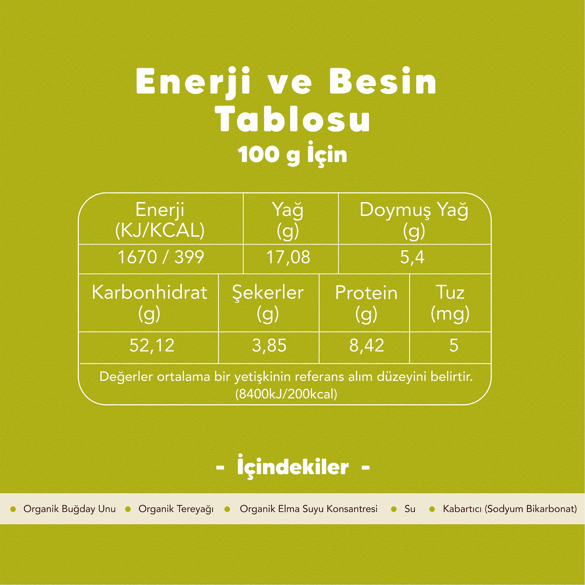 Organik Tereyağlı Sade Bisküvi 80 gr