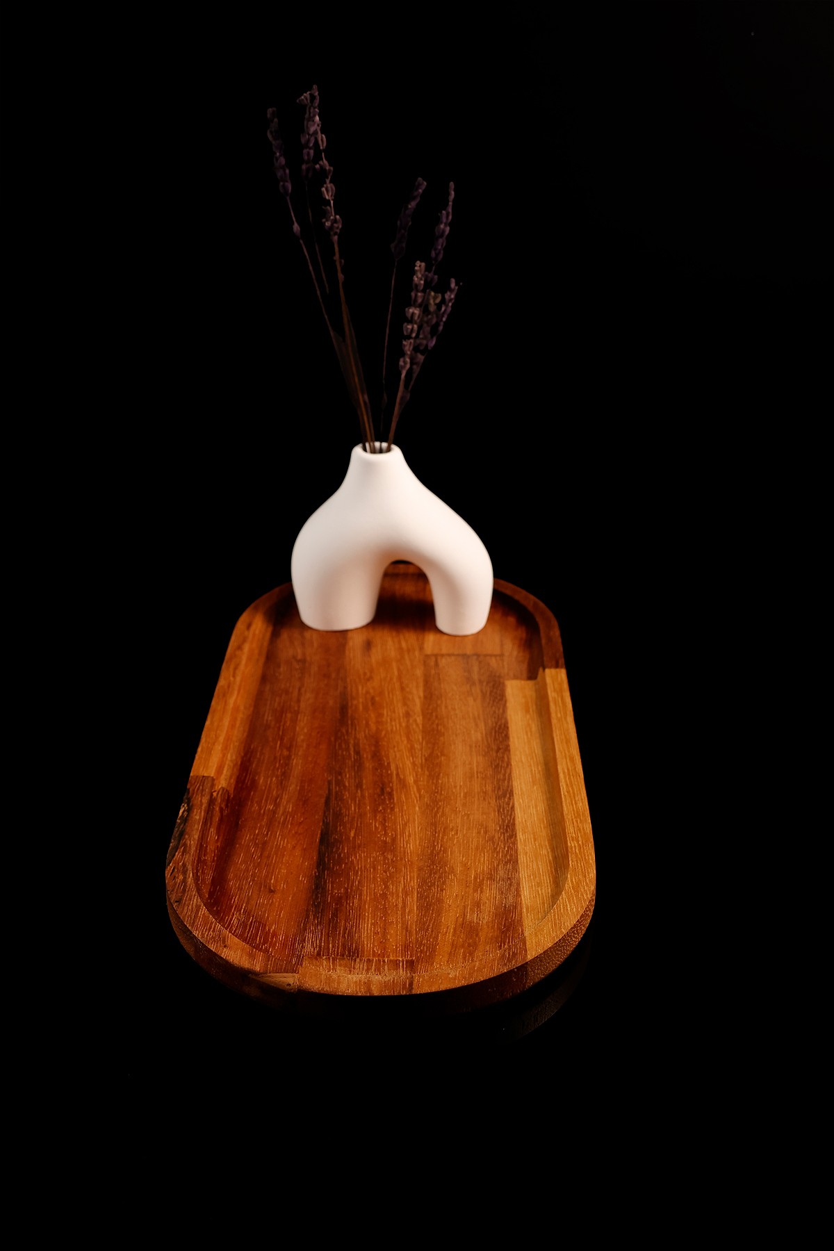 Iroko ağacı Oval  33cm Ahşap Sunum Tahtası, Tepsi, Sunum Tahtası