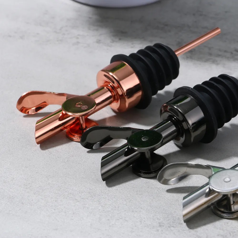 1 Adet Rose Gold Ağırlıklı Paslanmaz Çelik Şişe Dökücü