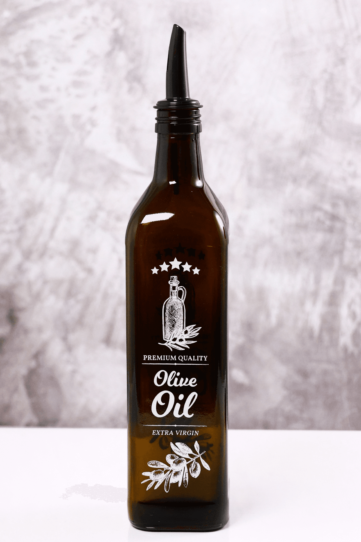 750ml Olive Oil Desenli Kare Yağdanlık,zeytinyağı Şişesi Şişe Dökücülü