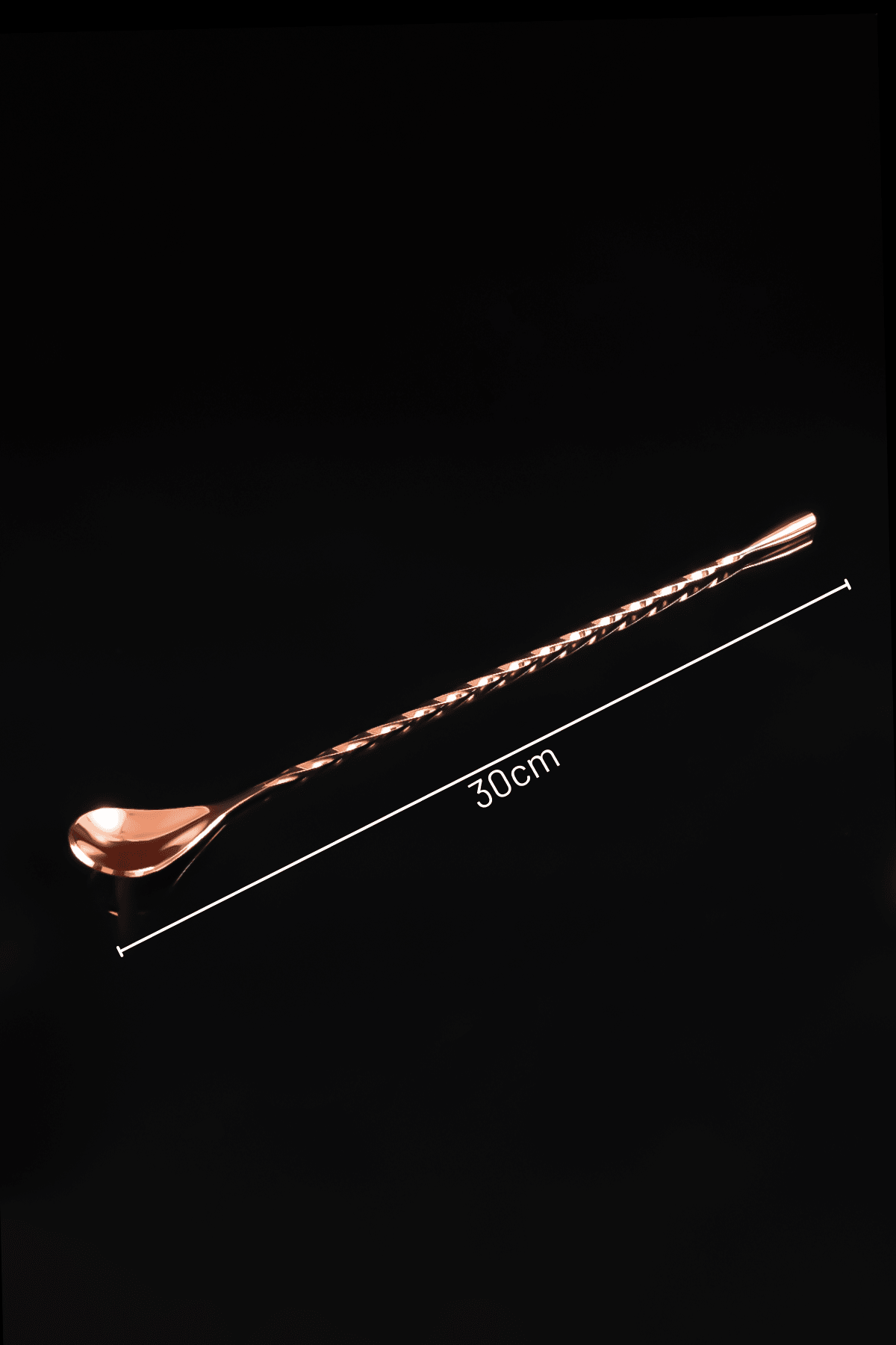 Rose Gold 30cm Paslanmaz Metal Bar Kaşığı