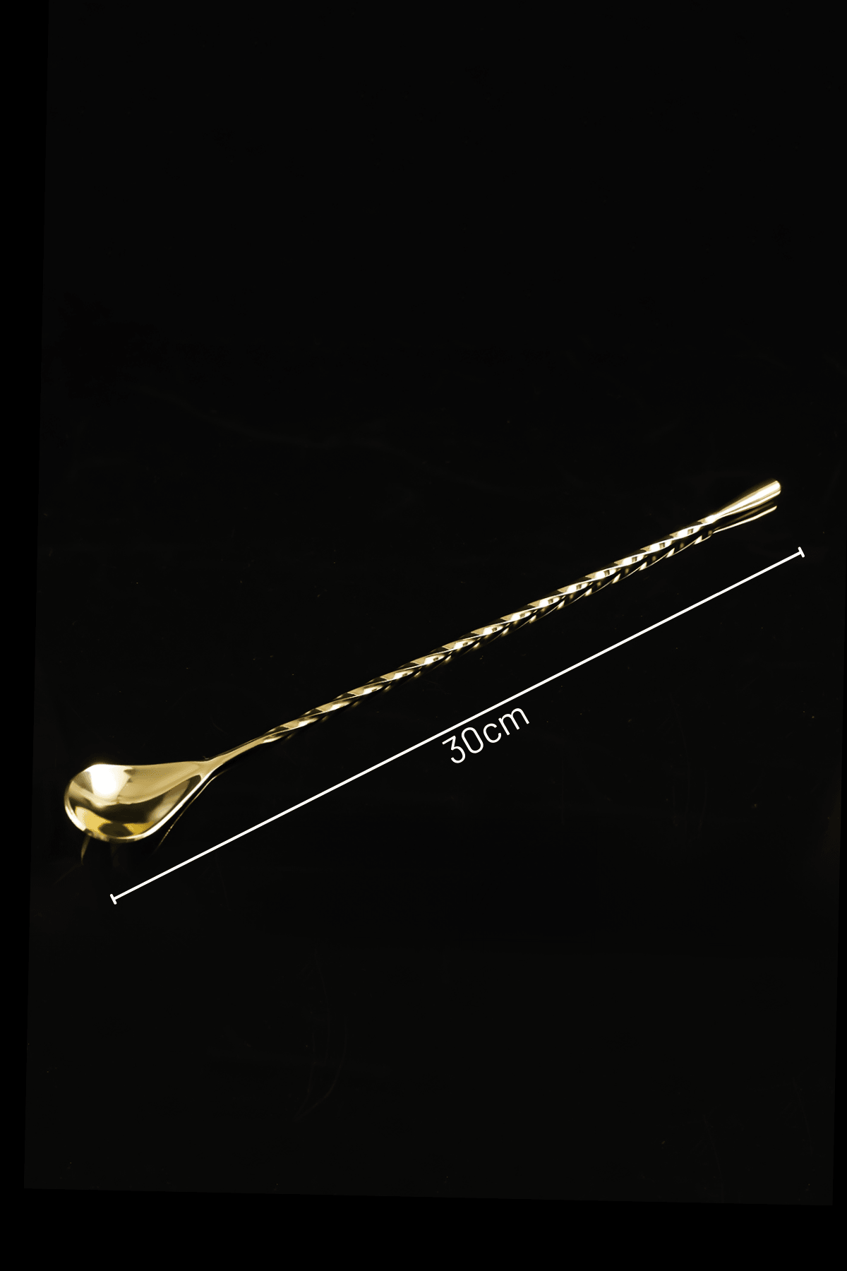 Gold 30cm Paslanmaz Metal Bar Kaşığı