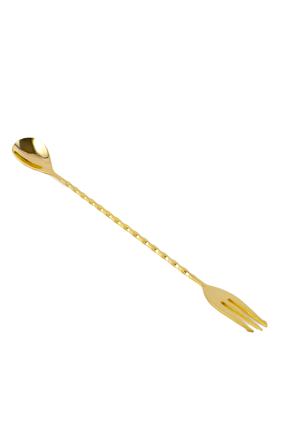 Gold Çatallı Kokteyl Bar Kaşığı 30cm Burgulu