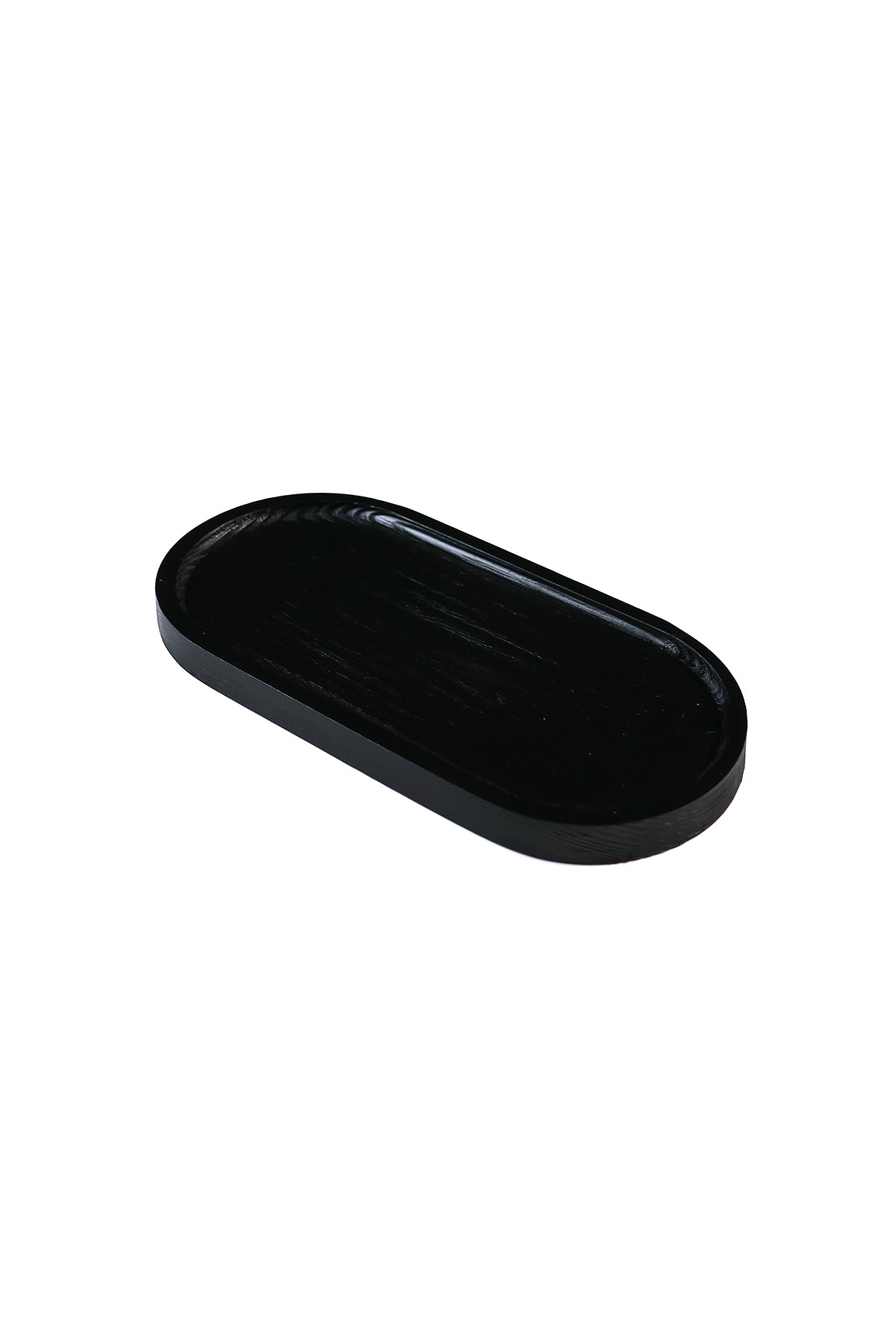 25cm Mat Siyah Ahşap Stant, Yağdanlık Altlığı 25x12cm