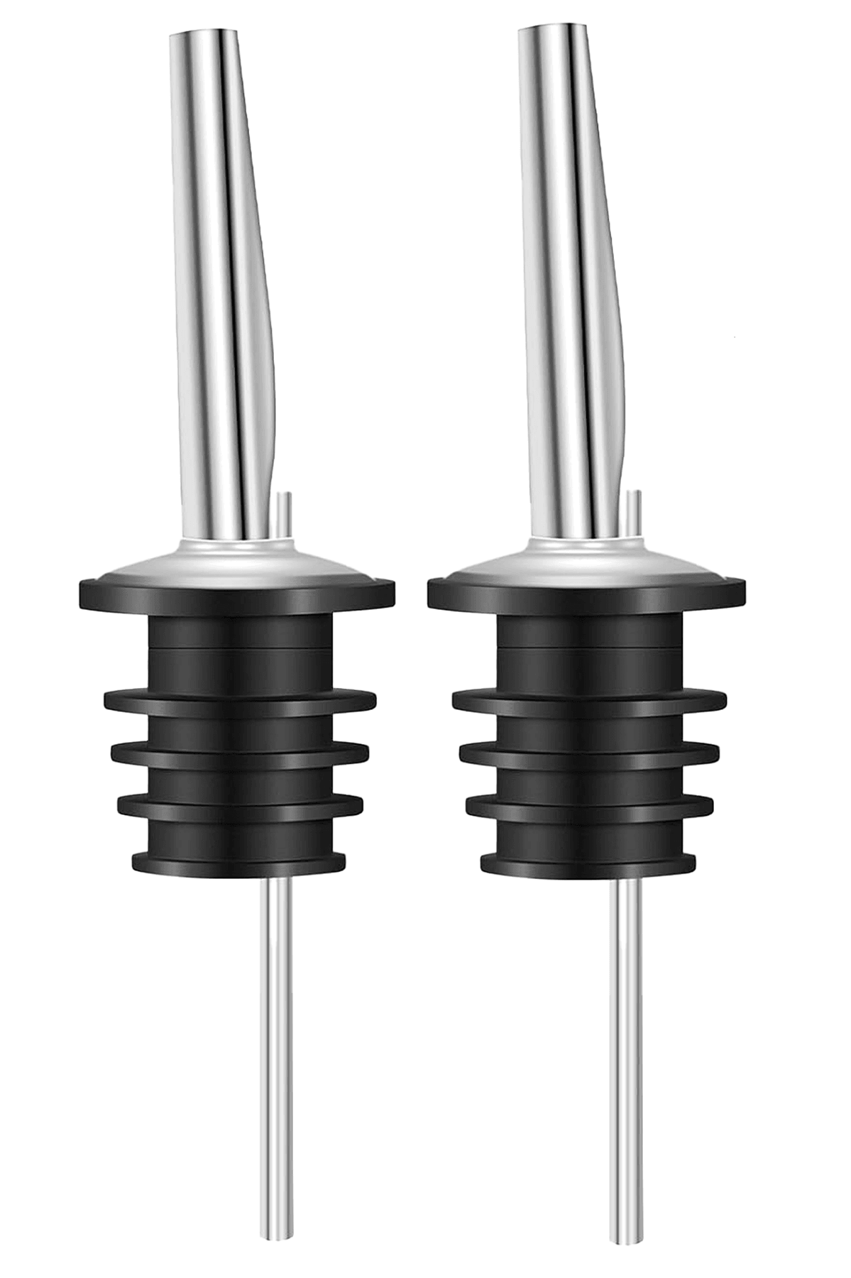 2 Adet Paslanmaz Çelik Şişe Dökücü-şişe Tıpası / Parlak Metal