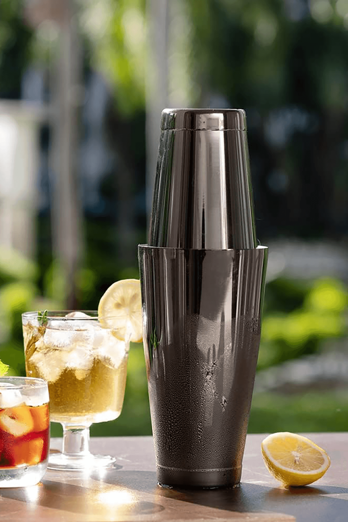 850ML Parlak Siyah Boston Shaker Profesyonel Bar Tipi Çalkalayıcı  