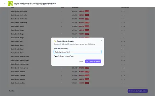 BulkEdit Pro: Toplu Fiyat ve Stok Yöneti ekran görüntüsü 4