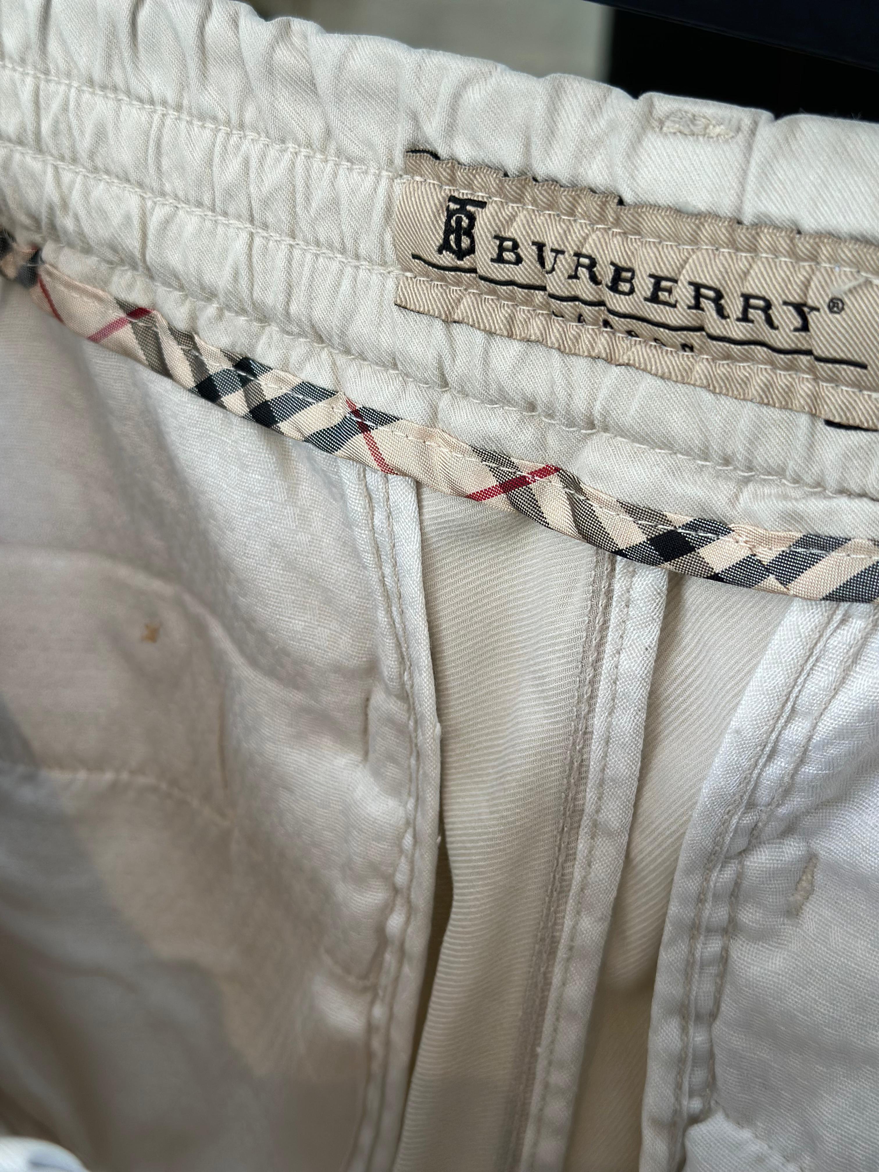 Burberry Cep Detaylı Keten Pantolon