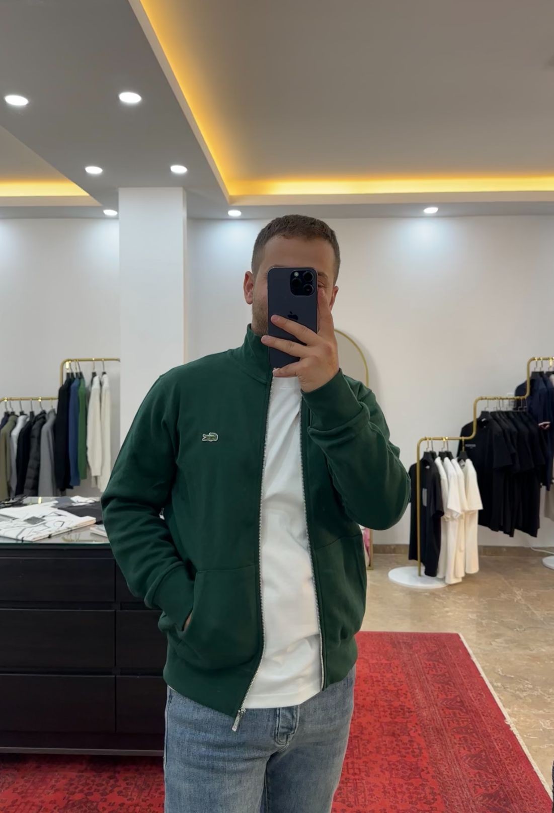 Lacoste Marka Yeşil Hırka