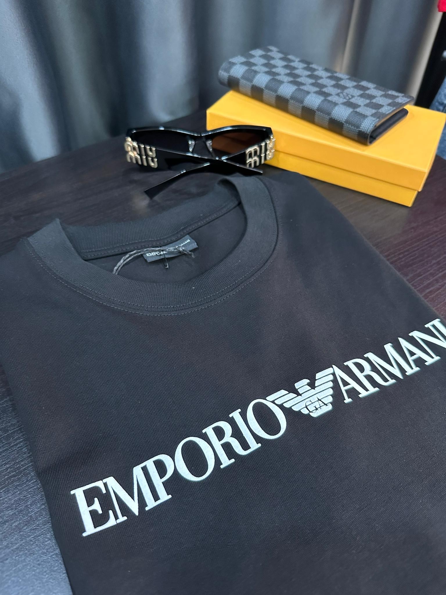 Emporıo Armanı Marka Siyah T-Shirt