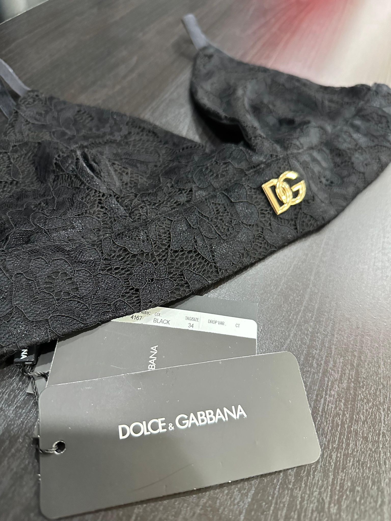 Dolce Gabbana Gold Logo Detaylı Büstiyer