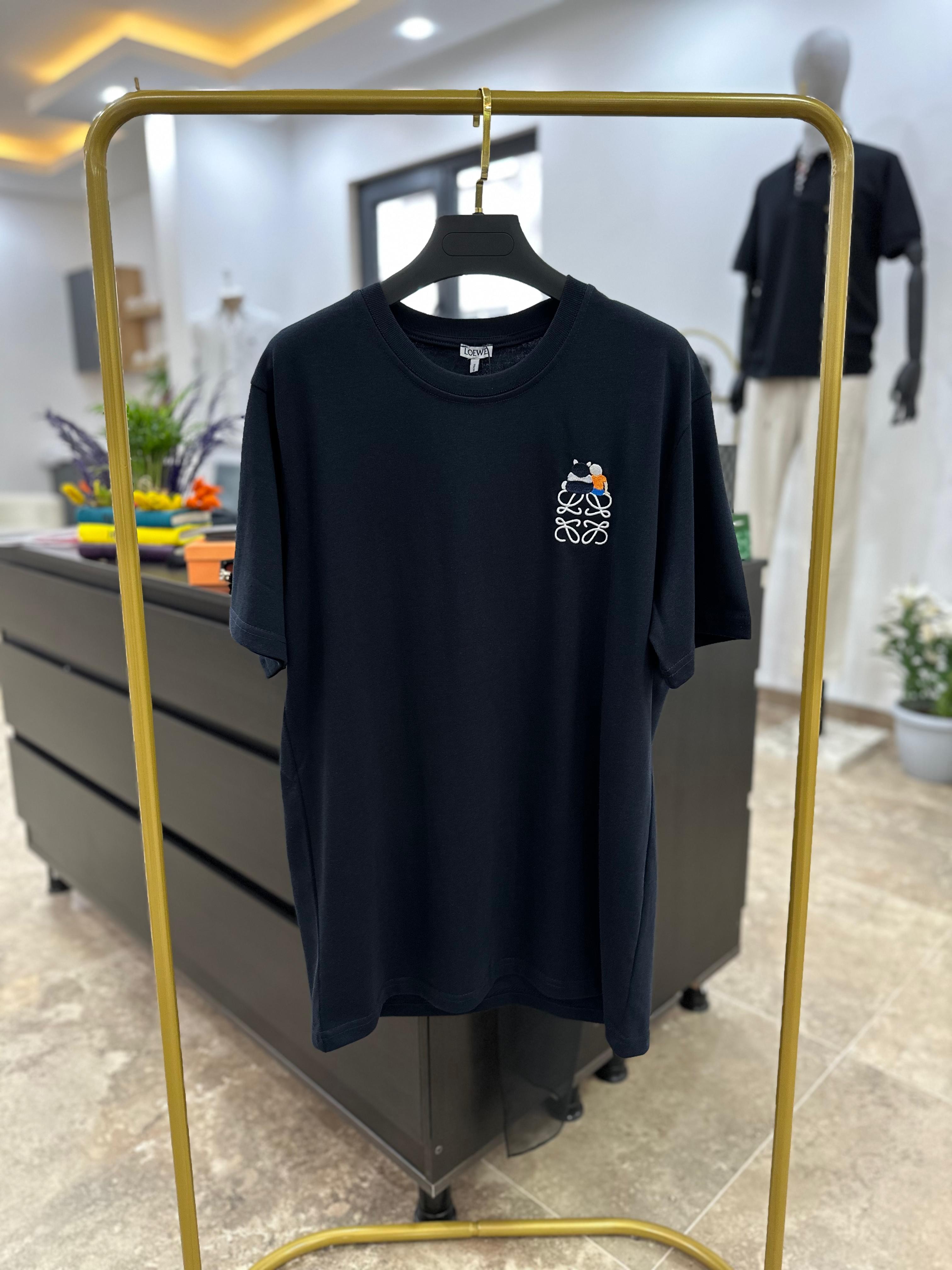 Loewe Nakış Detaylı Lacivert T-Shirt