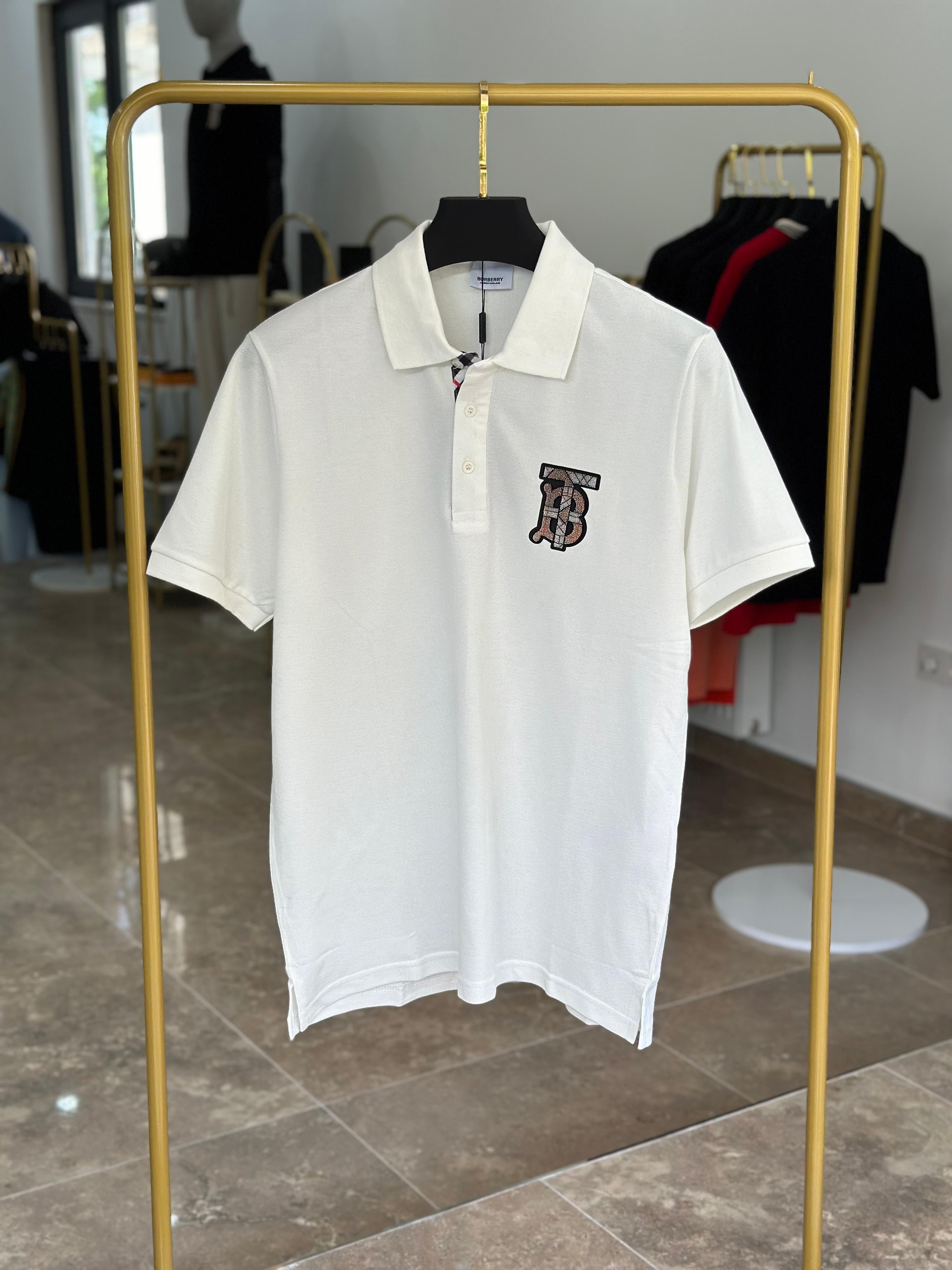 Burberry Beyaz Polo Yaka