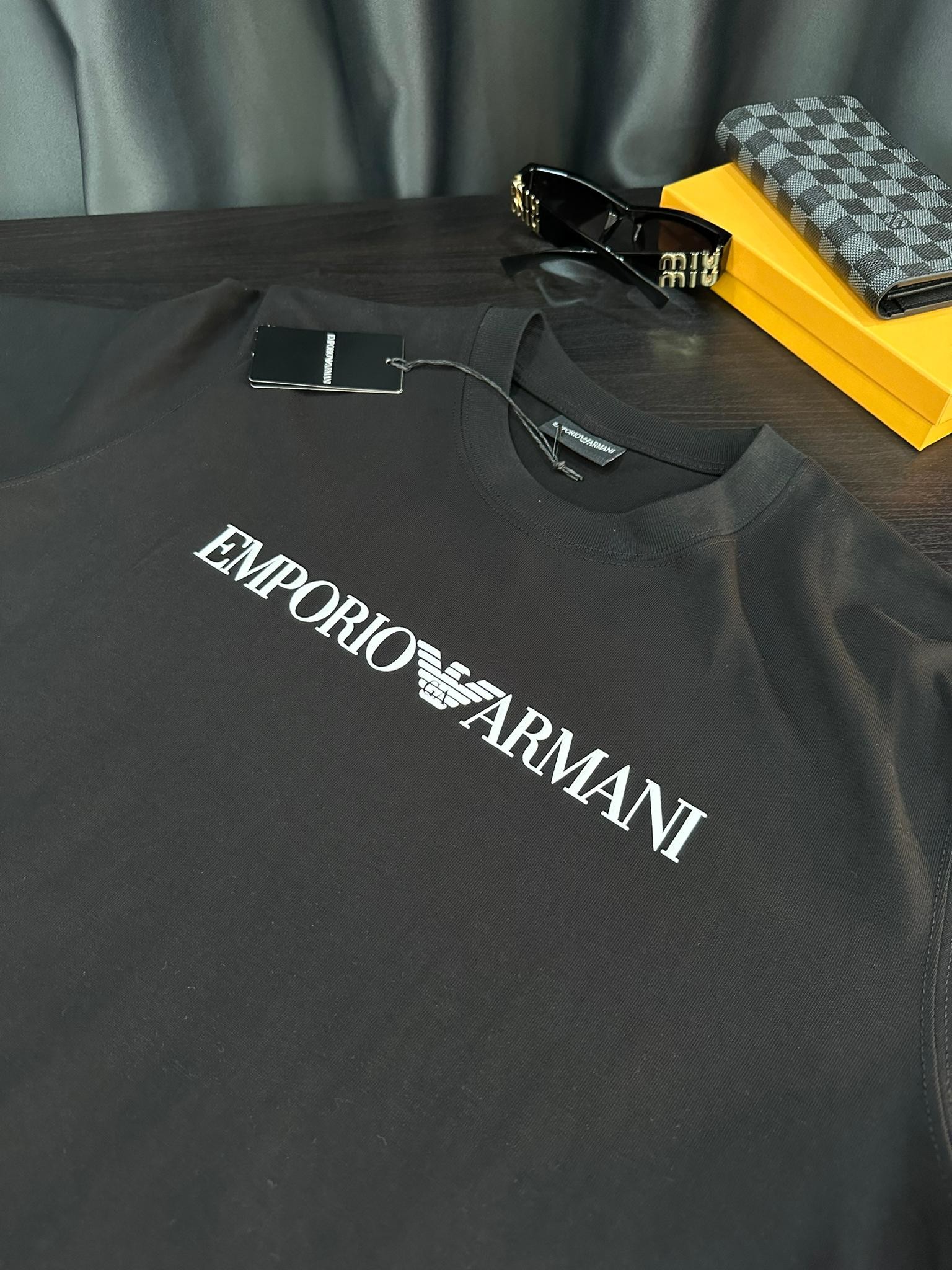 Emporıo Armanı Marka Siyah T-Shirt