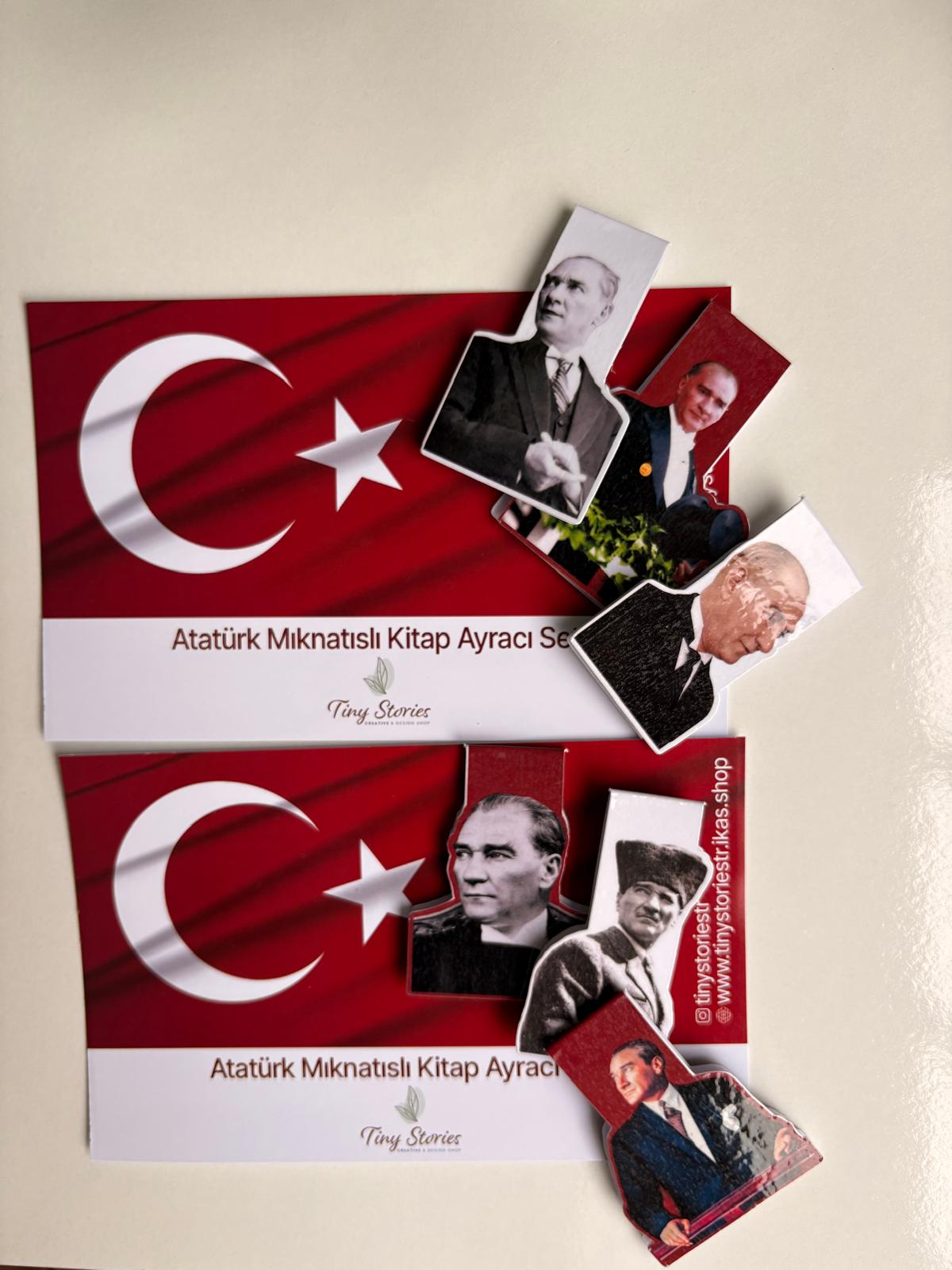 Mıknatıslı Kitap Ayracı Atatürk Temalı - 6 Adet