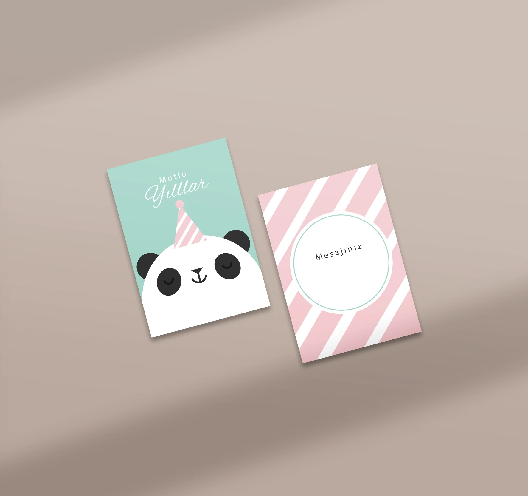 Doğum Günü Motto Kartı Kartpostal - Kişisel Mesajlı