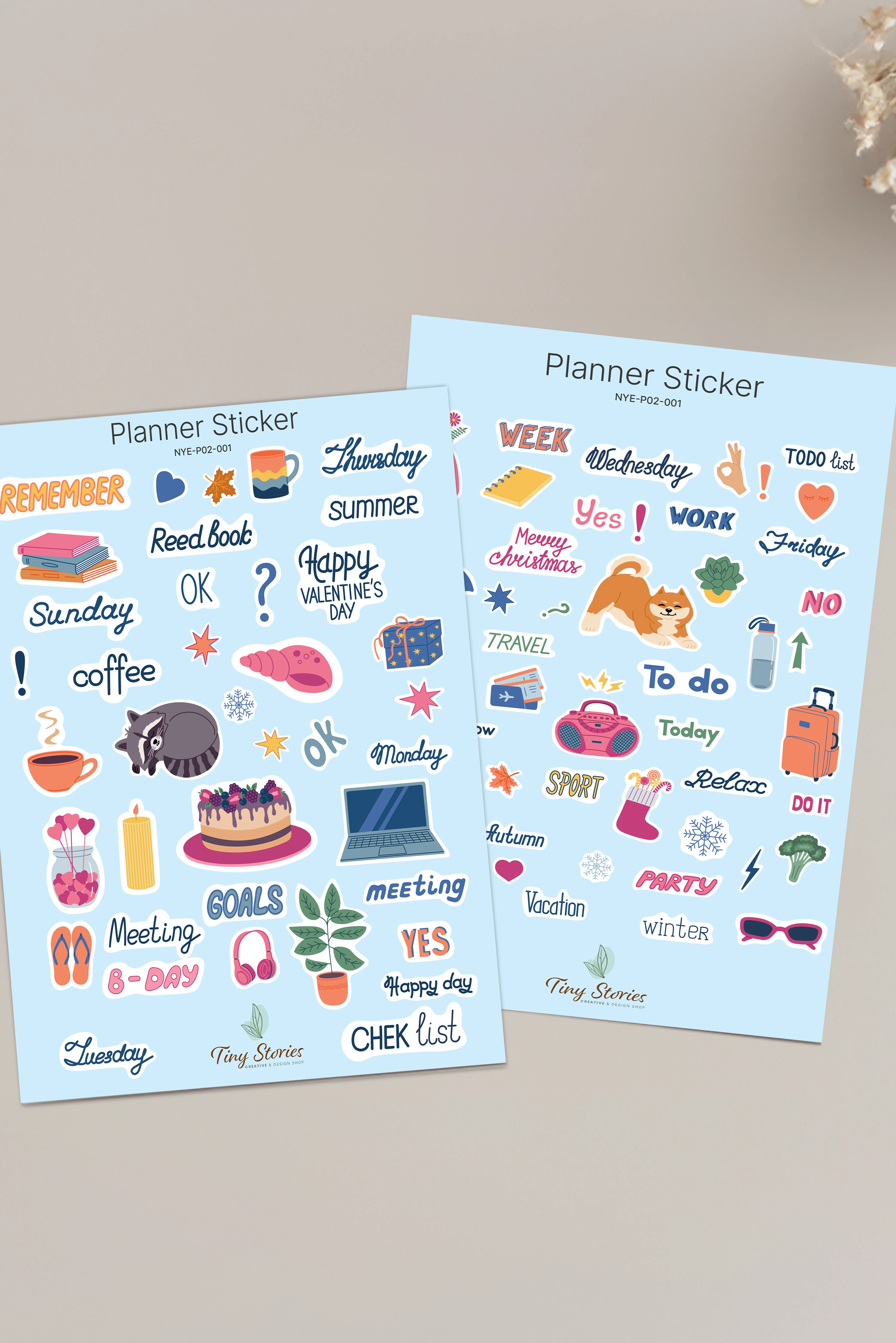 Planner Sticker - 2 Sayfa
