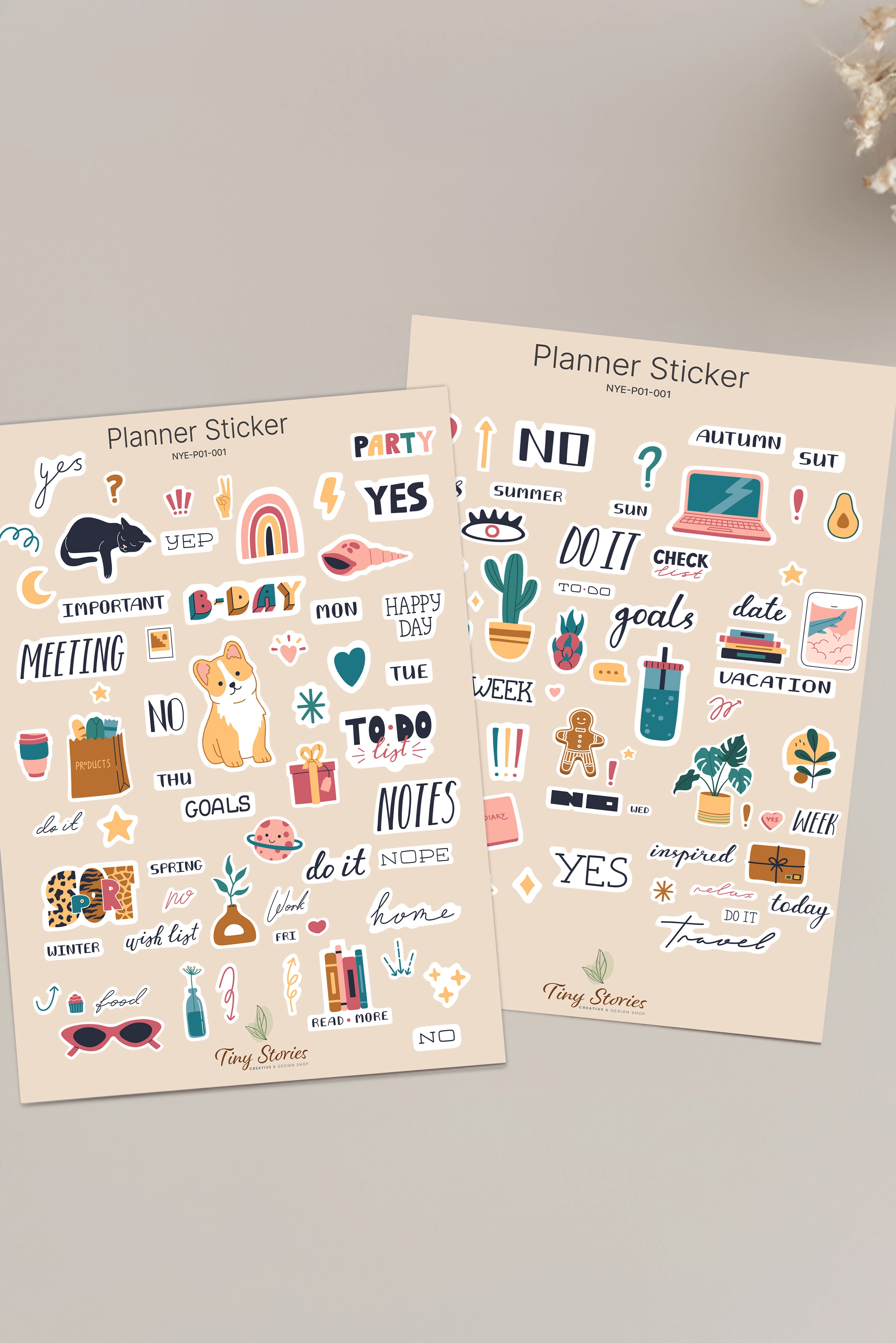 Planner Sticker - 2 Sayfa