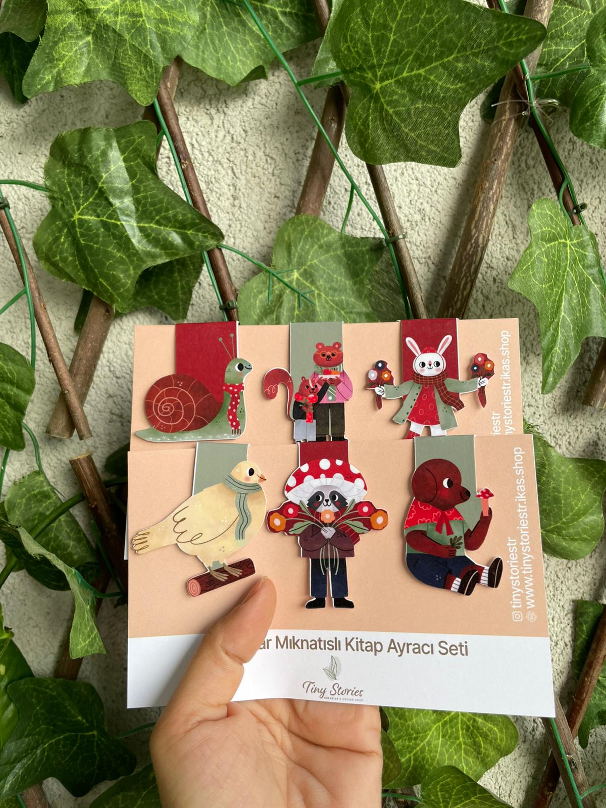 Mıknatıslı Kitap Ayracı Sonbahar Seti - 6 Adet