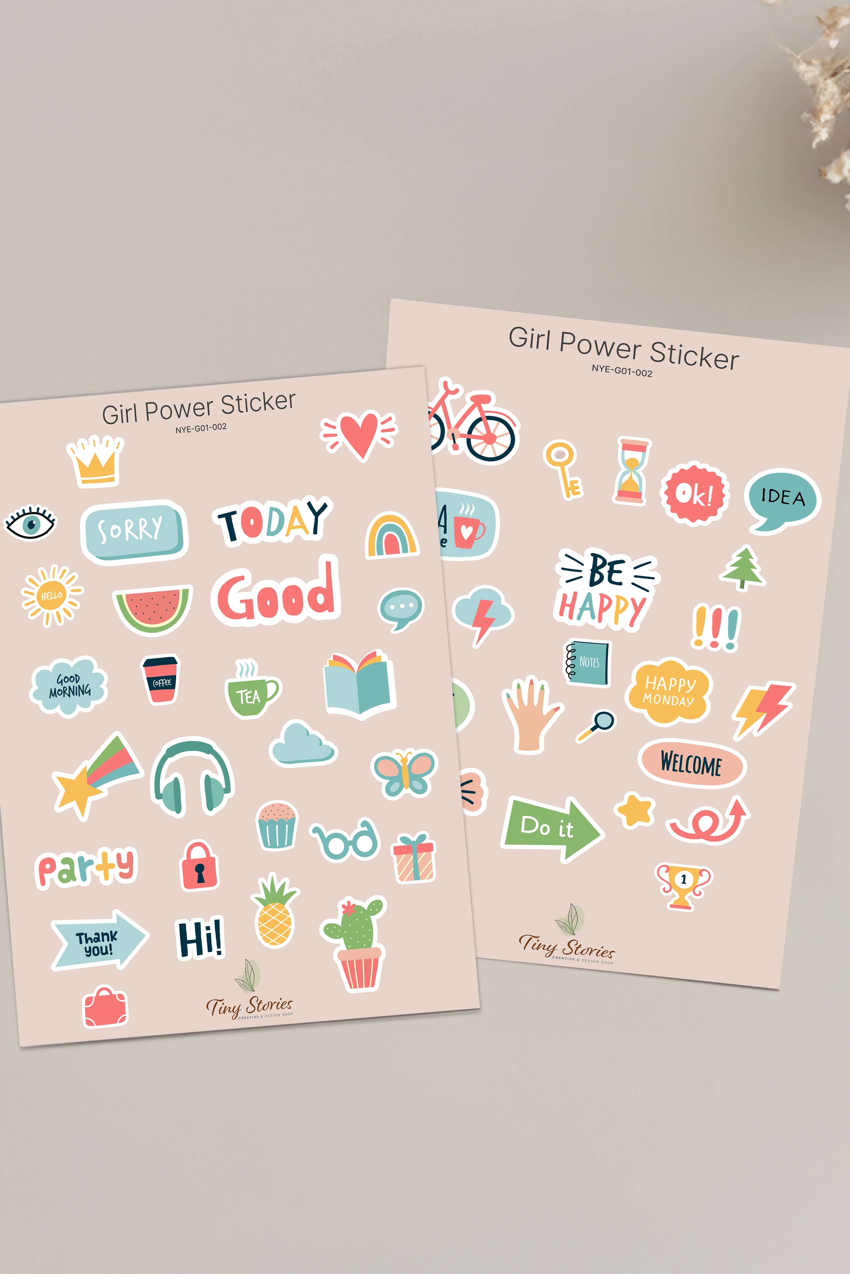 Girl Power Sticker - 2 Sayfa