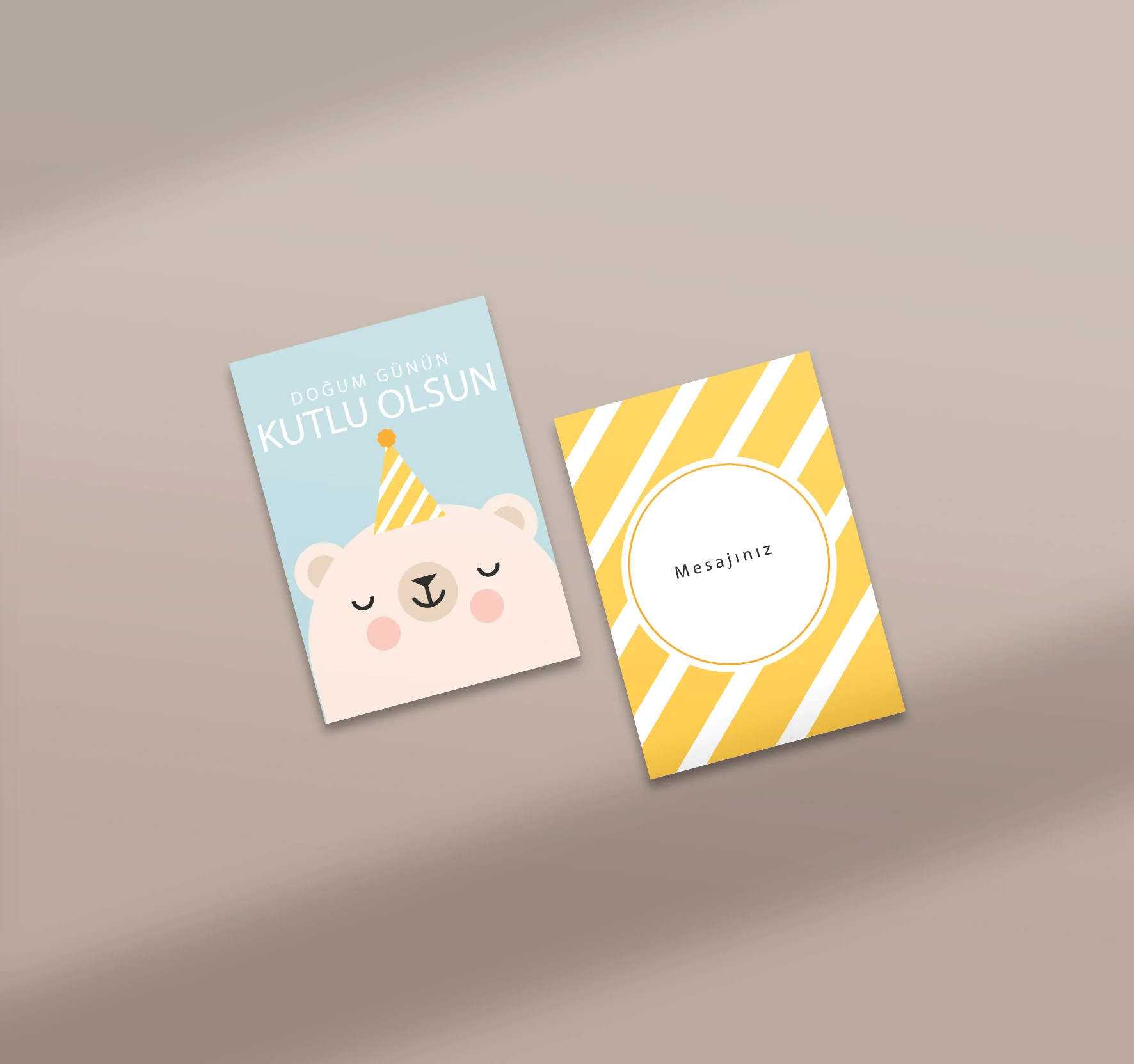 Doğum Günü Motto Kartı Kartpostal - Kişisel Mesajlı