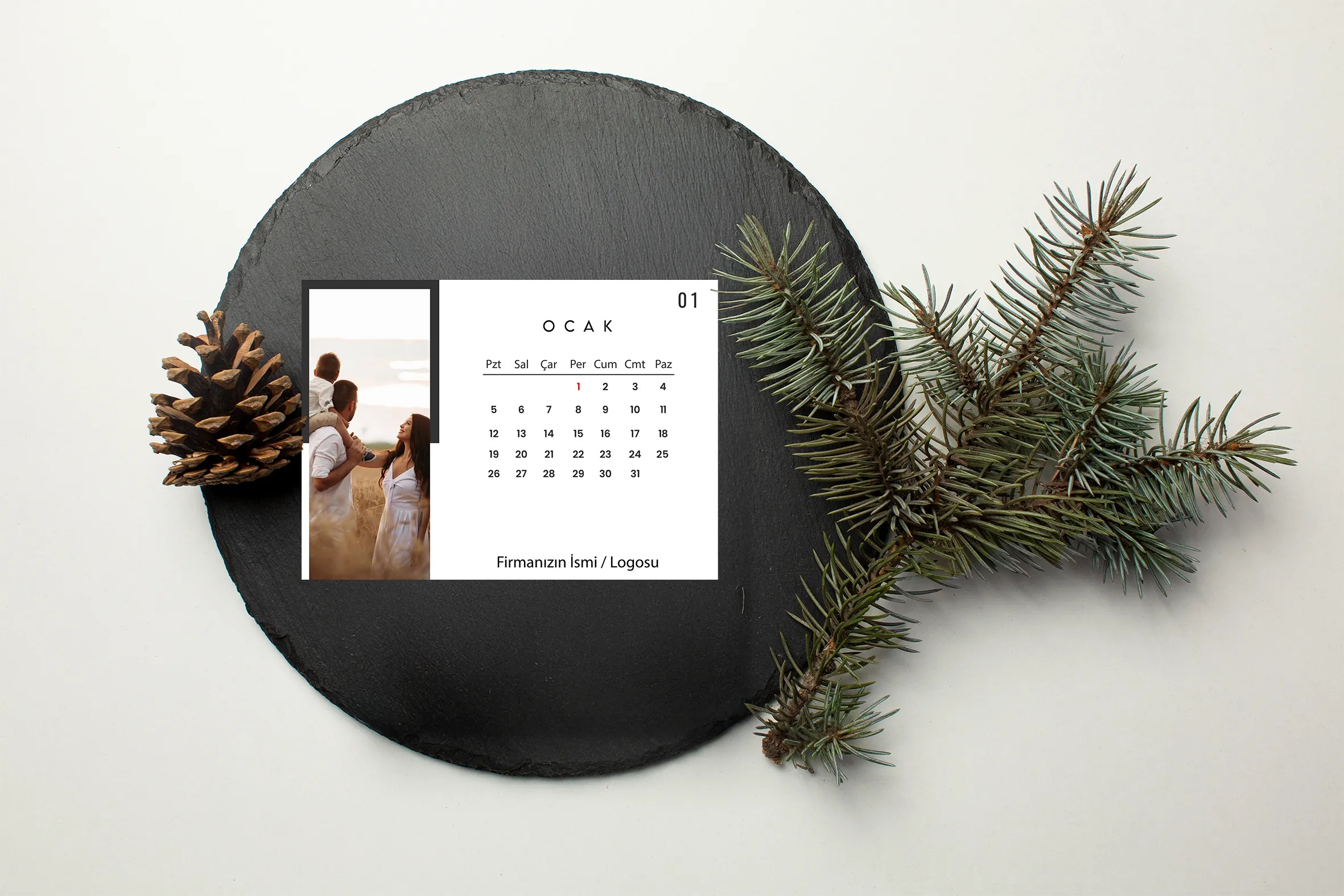 2026 Takvim (10x15 cm ) + Karton Stand - Kişiselleştirilebilir Firma Takvim2