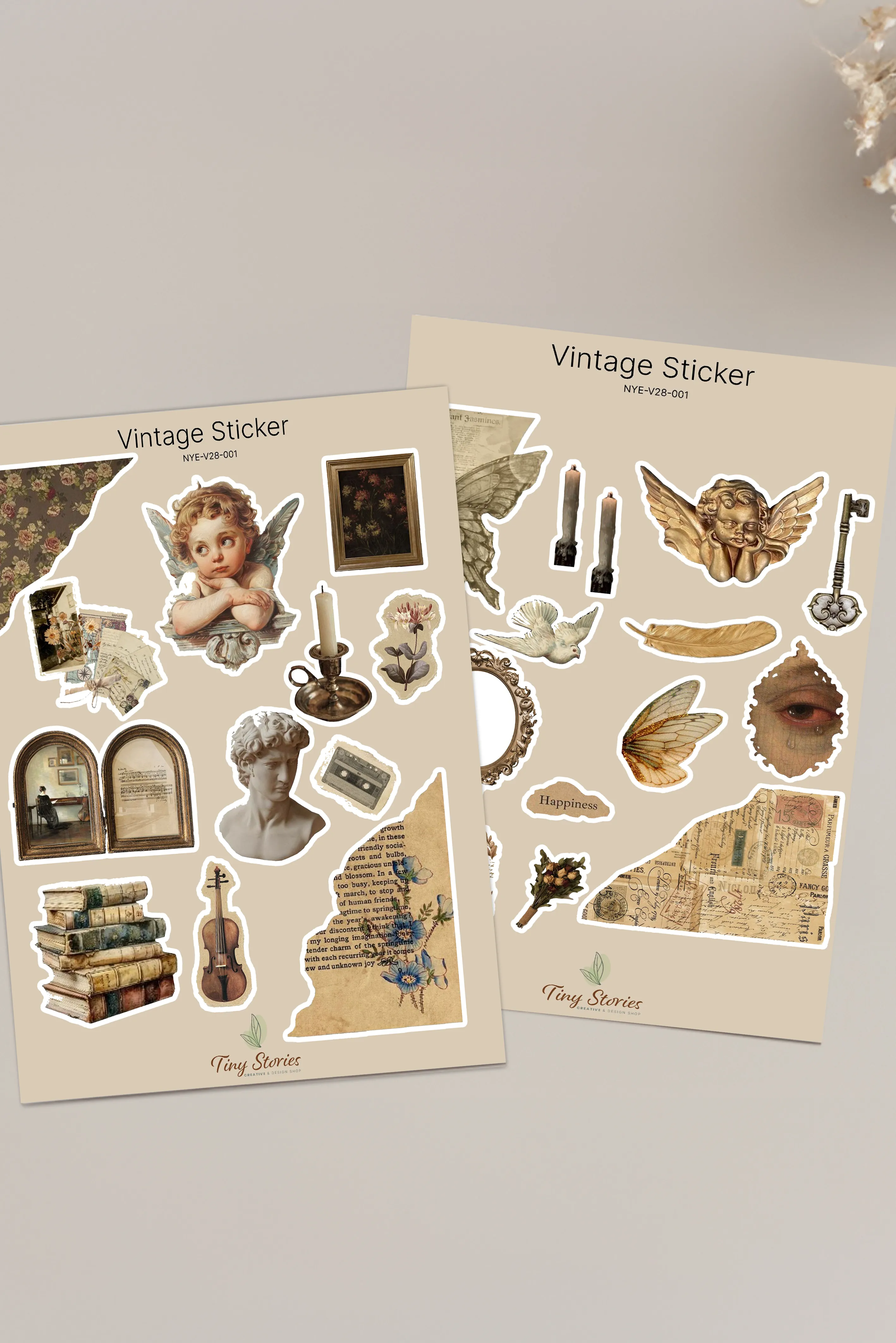 Vintage Sticker - 2 Sayfa