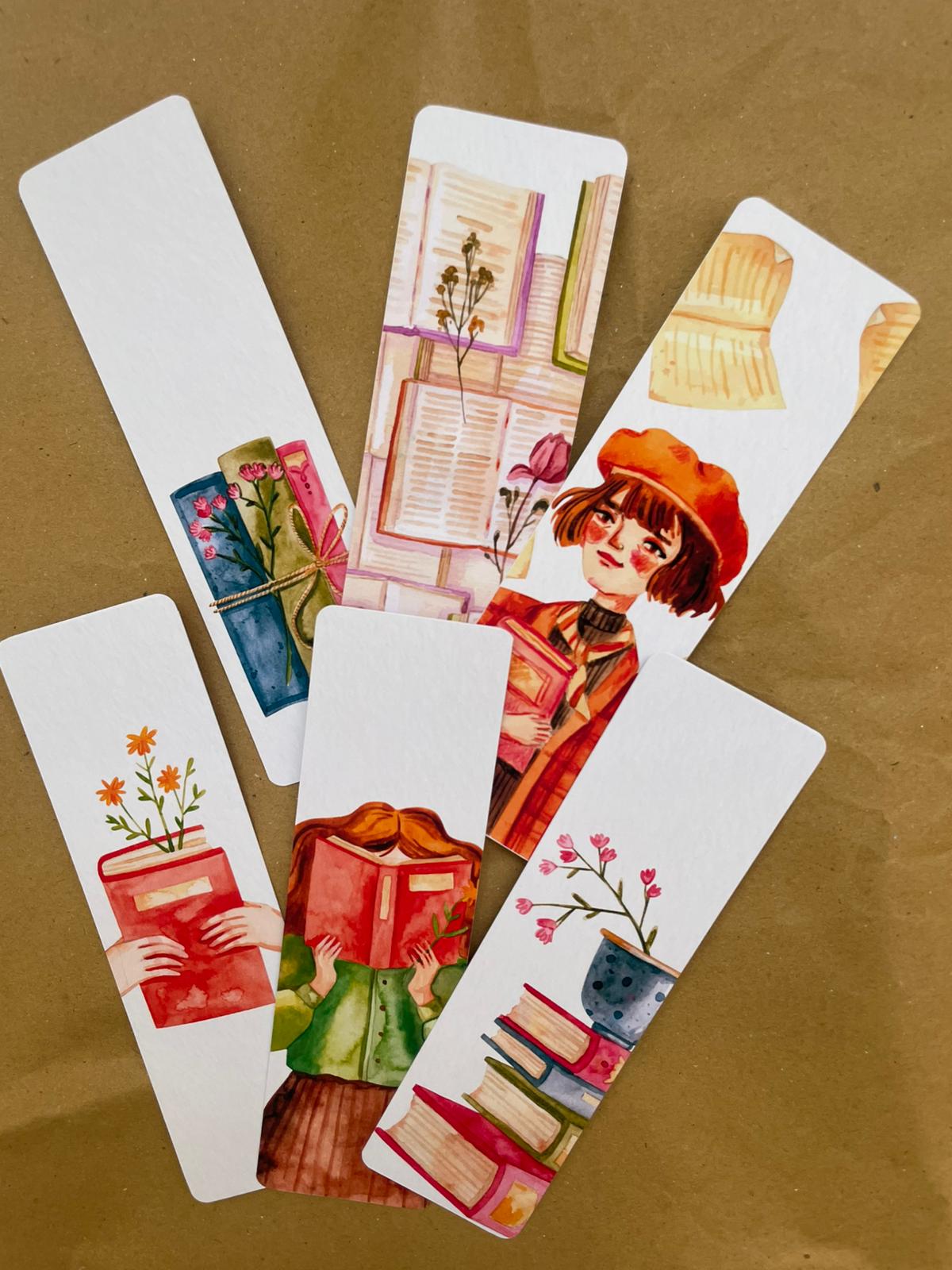 Kitap Ayracı - 6'lı Suluboya Efektli 