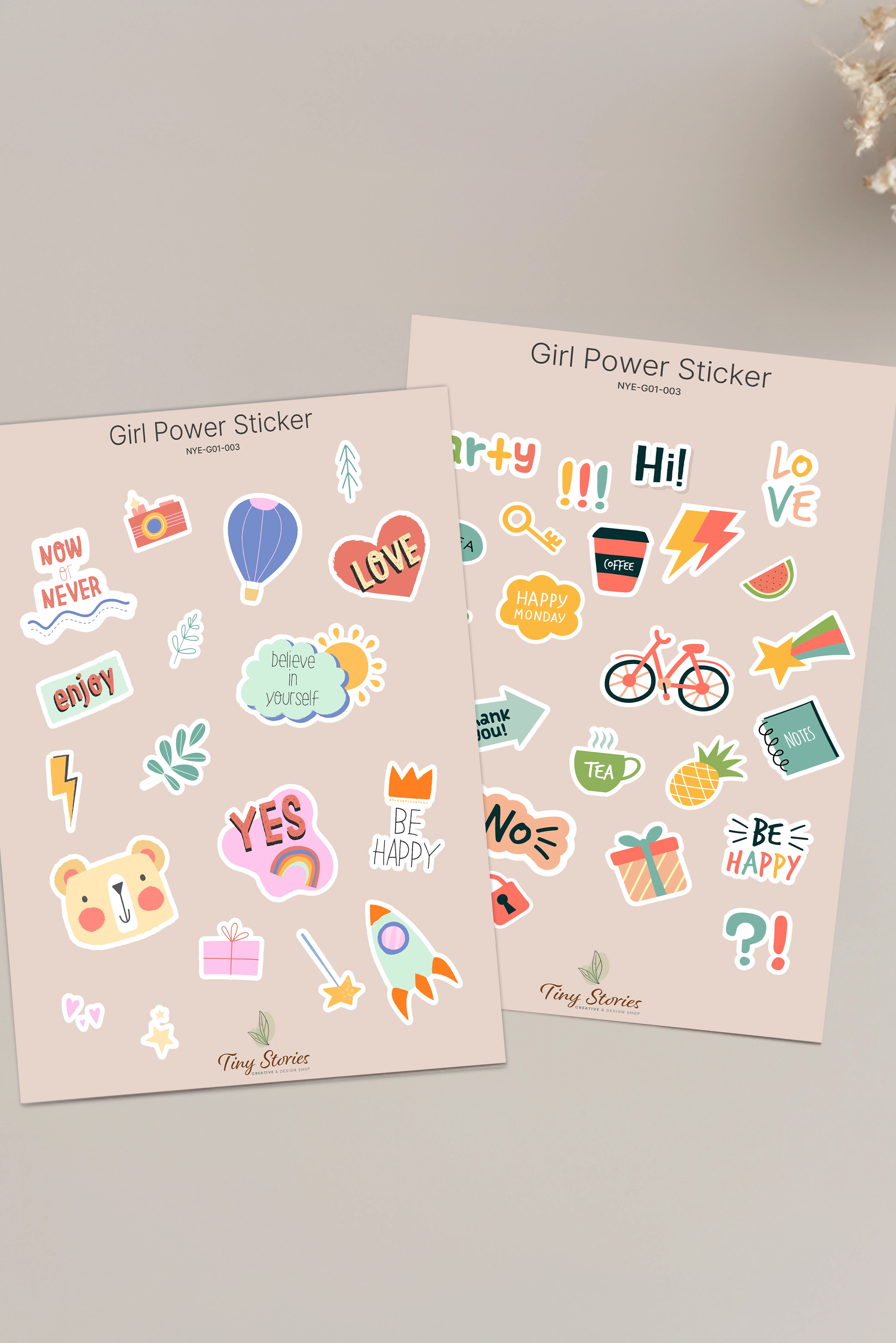 Girl Power Sticker - 2 Sayfa