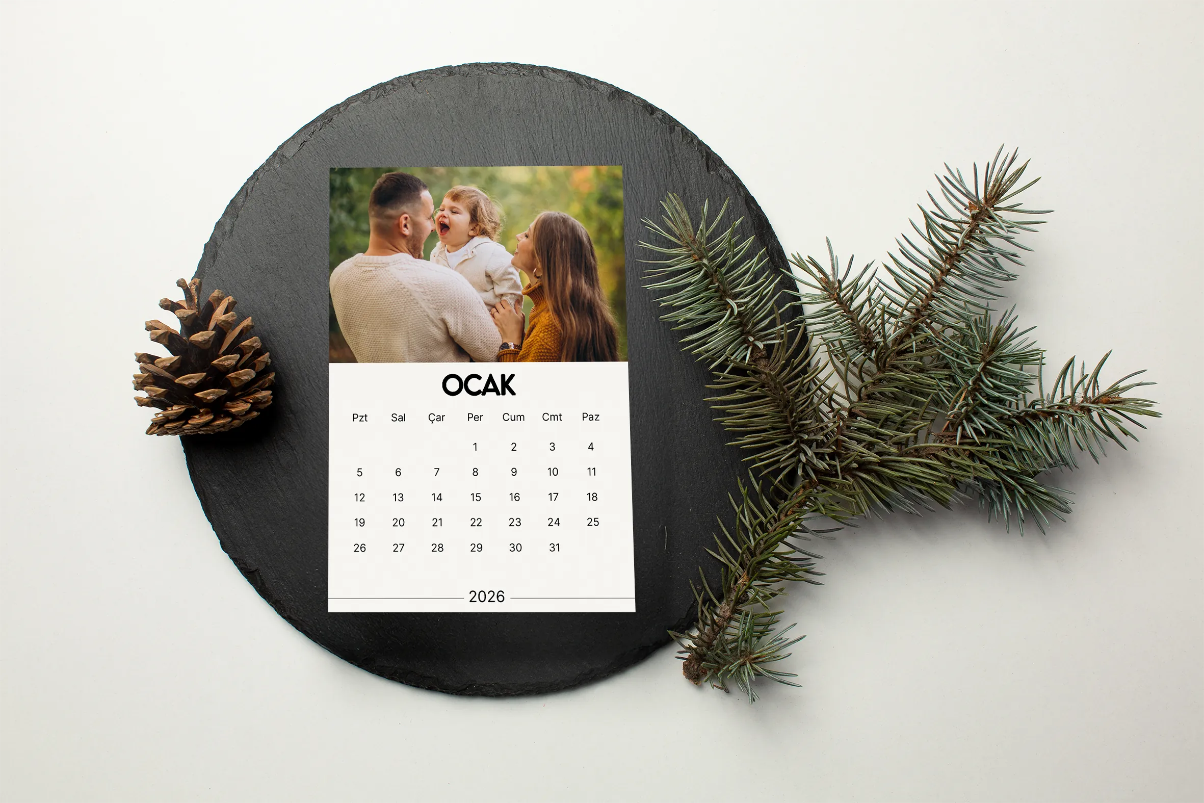 2026 Takvim (10x15 cm ) + Karton Stand - Kişiye Özel Dikey-2