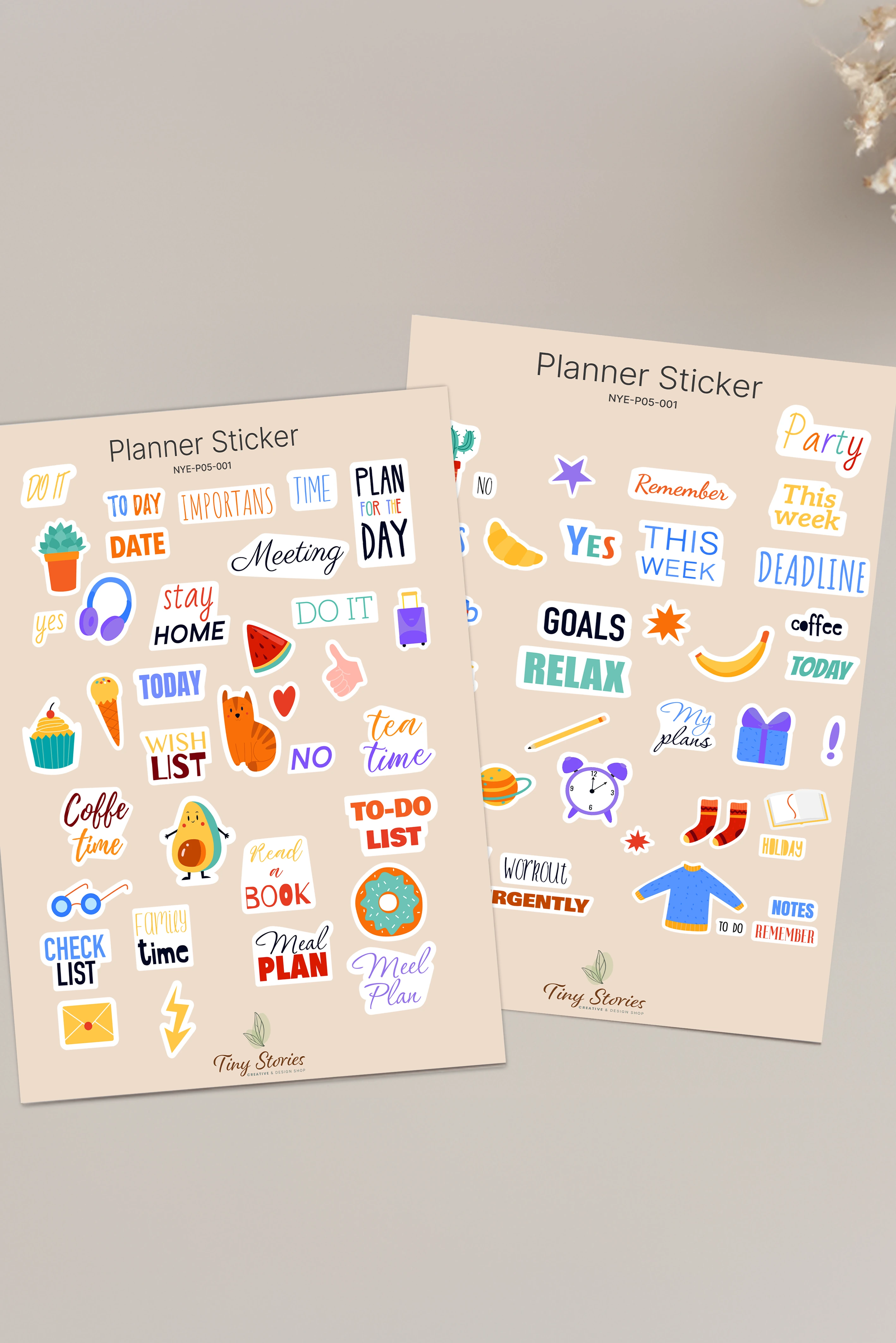 Planner Sticker - 2 Sayfa