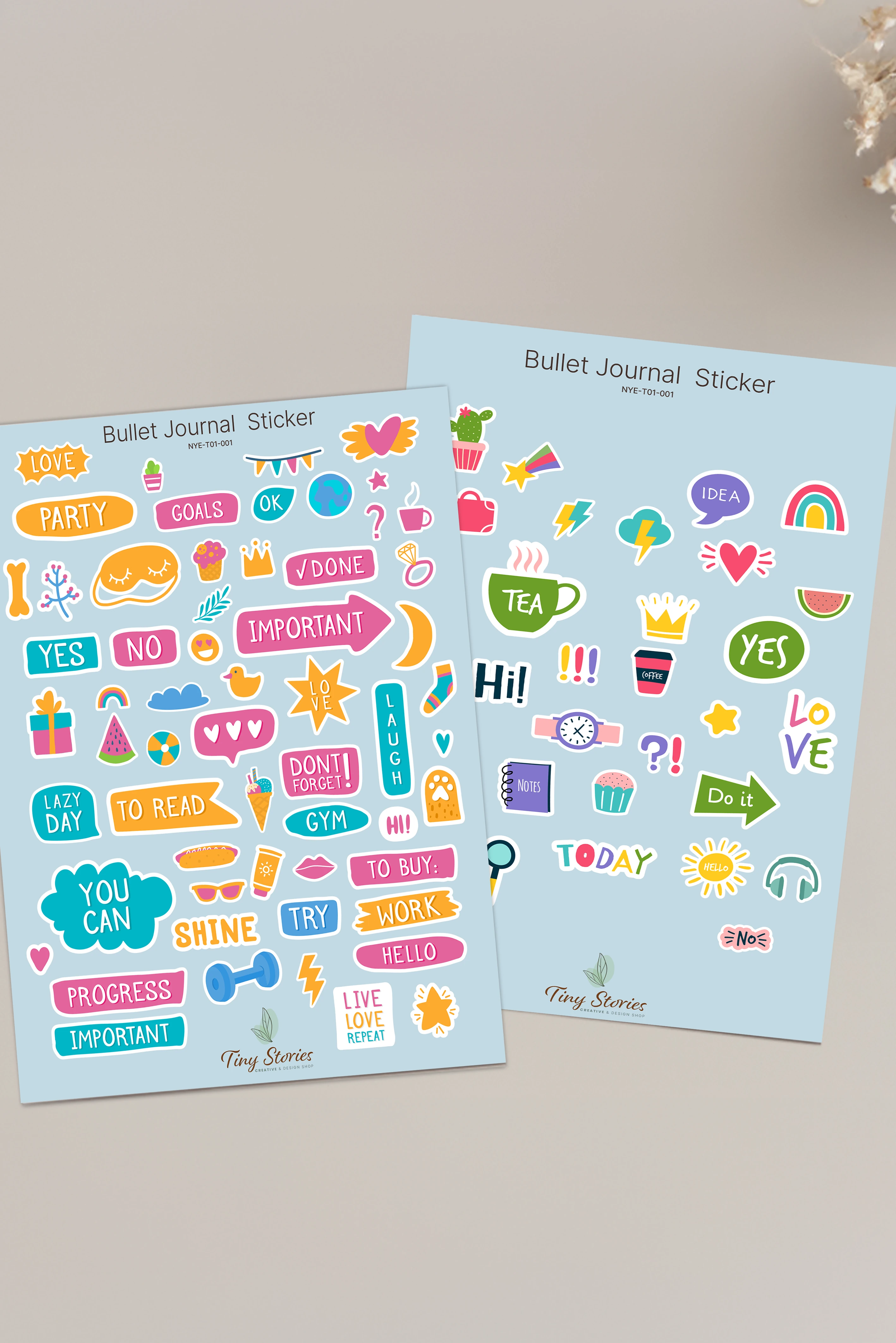 Bullet Journal Sticker - 2 Sayfa