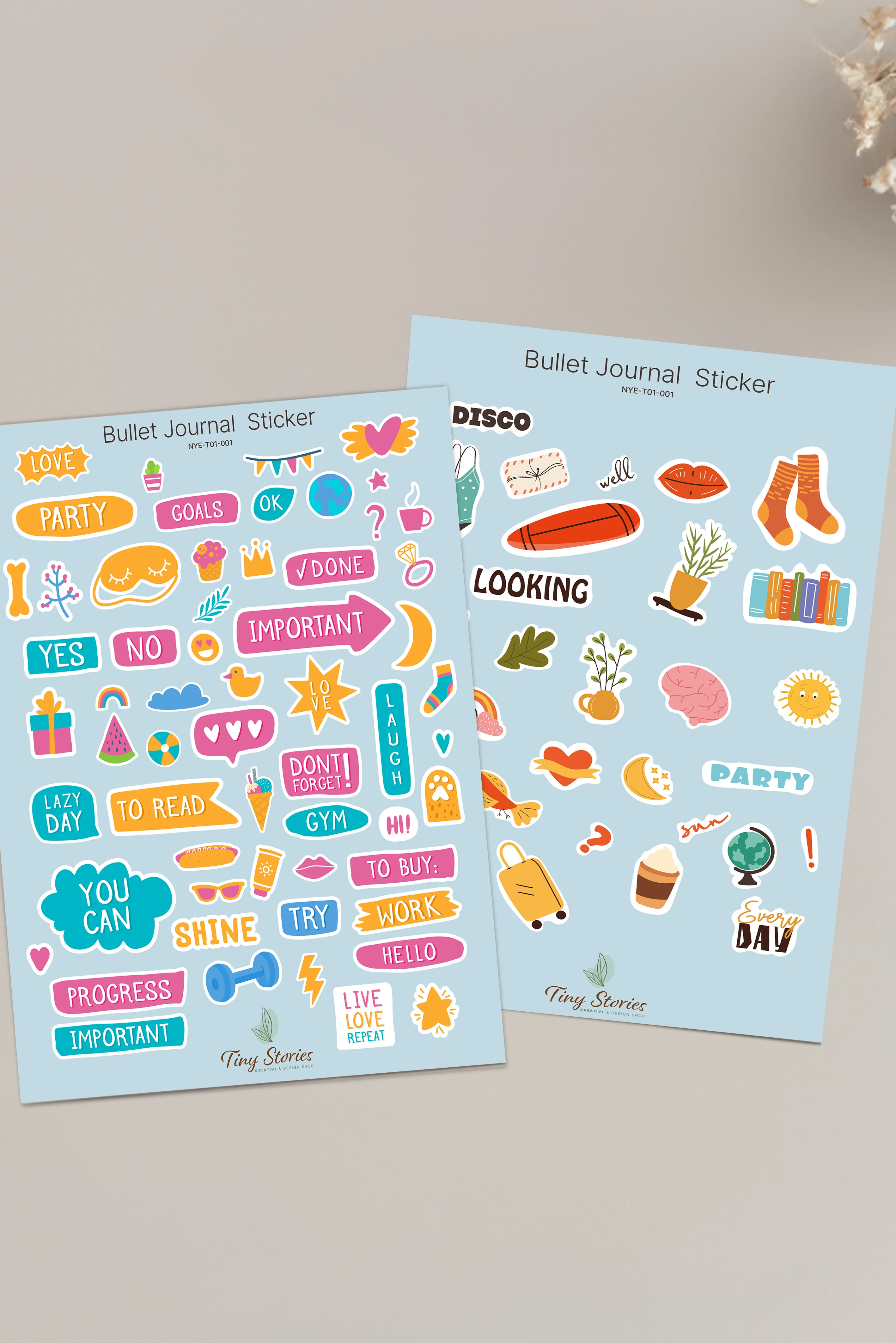 Bullet Journal Sticker - 2 Sayfa