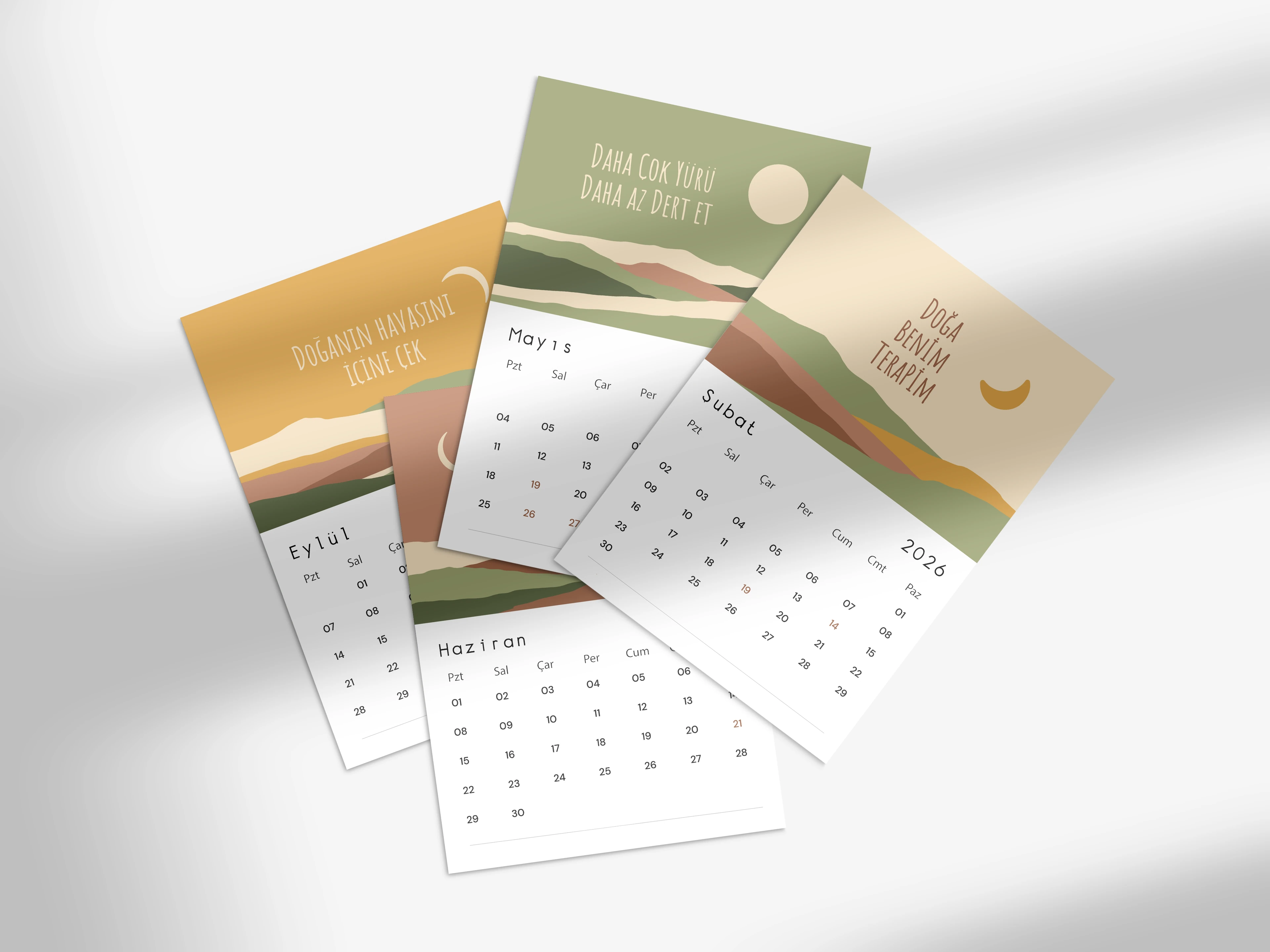 2026 Takvim (10x15 cm ) + Karton Stand - Motivasyon Çizim Takvim