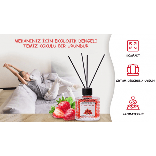 Strawberry Bambu Çubuklu Oda Kokusu 150ML