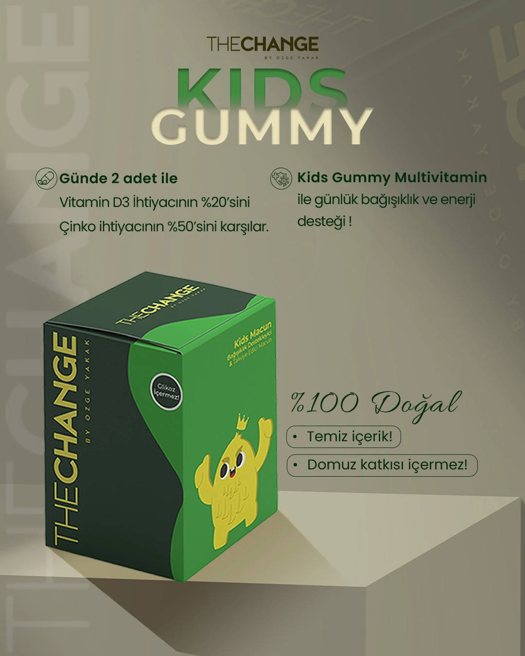 The Change Kids Gummy - Çocuklar için Günlük Destek & Doğal Vitamin Kaynağı
